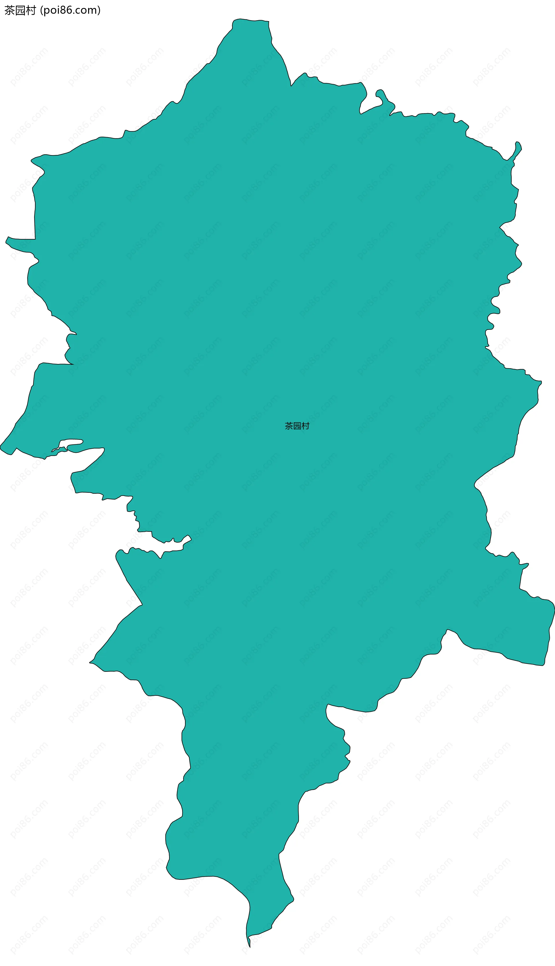 茶园村边界地图