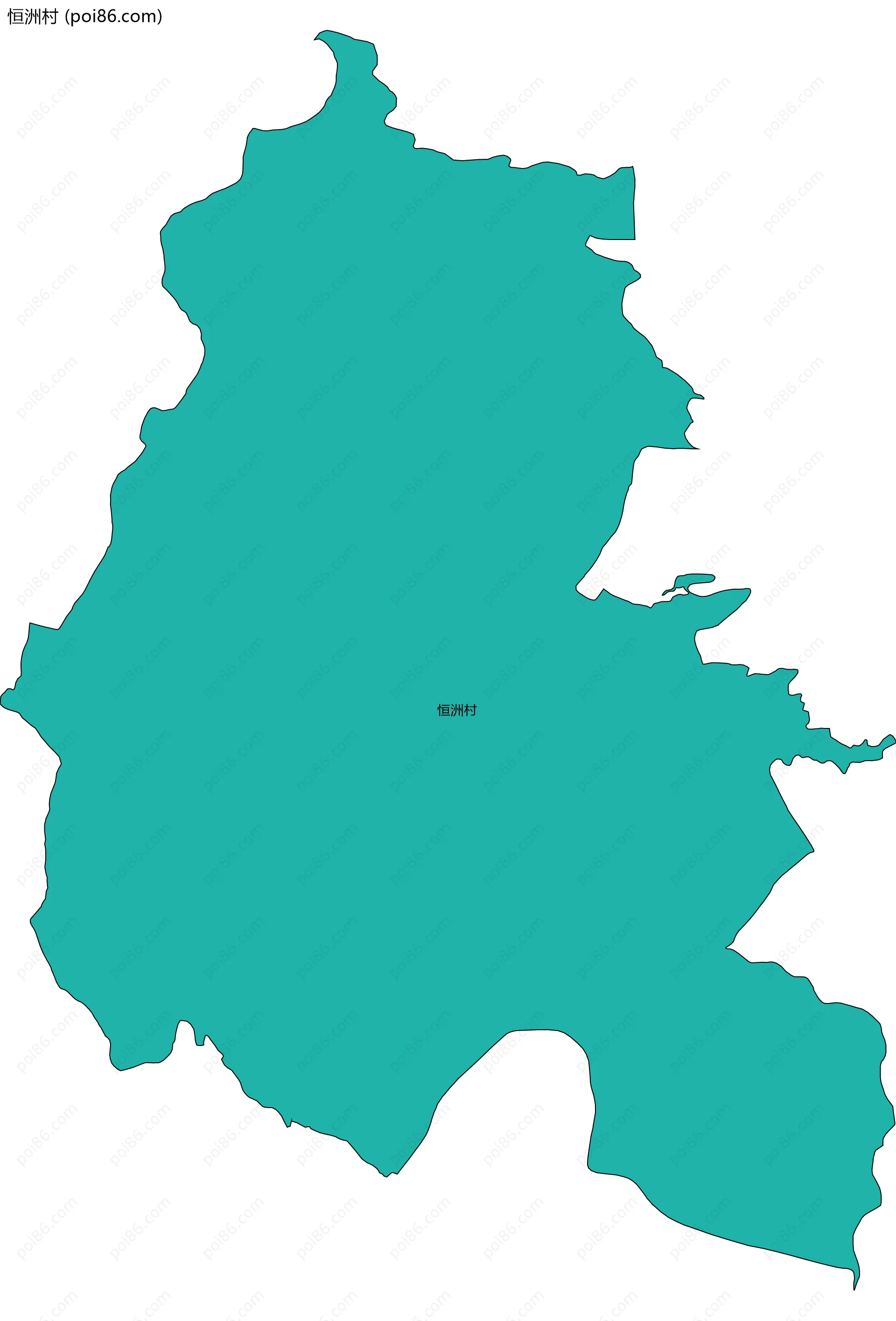 恒洲村边界地图