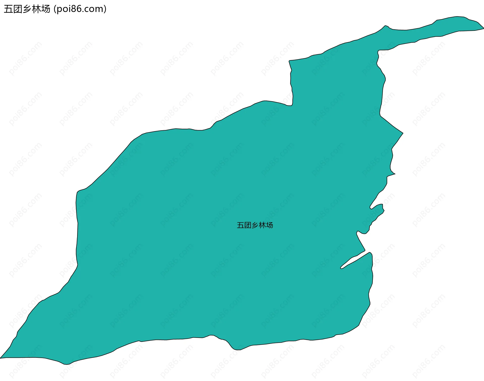 五团乡林场边界地图