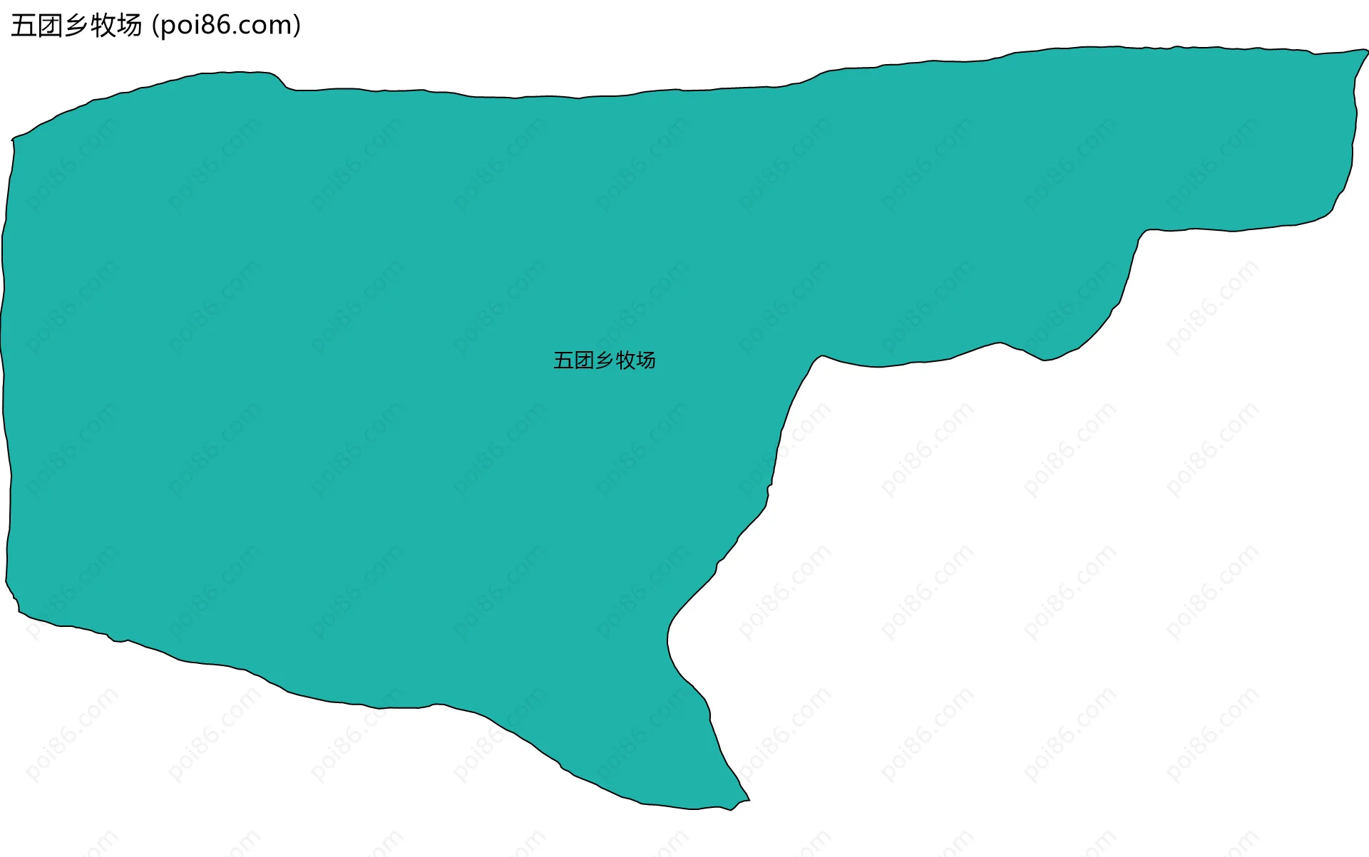 五团乡牧场边界地图