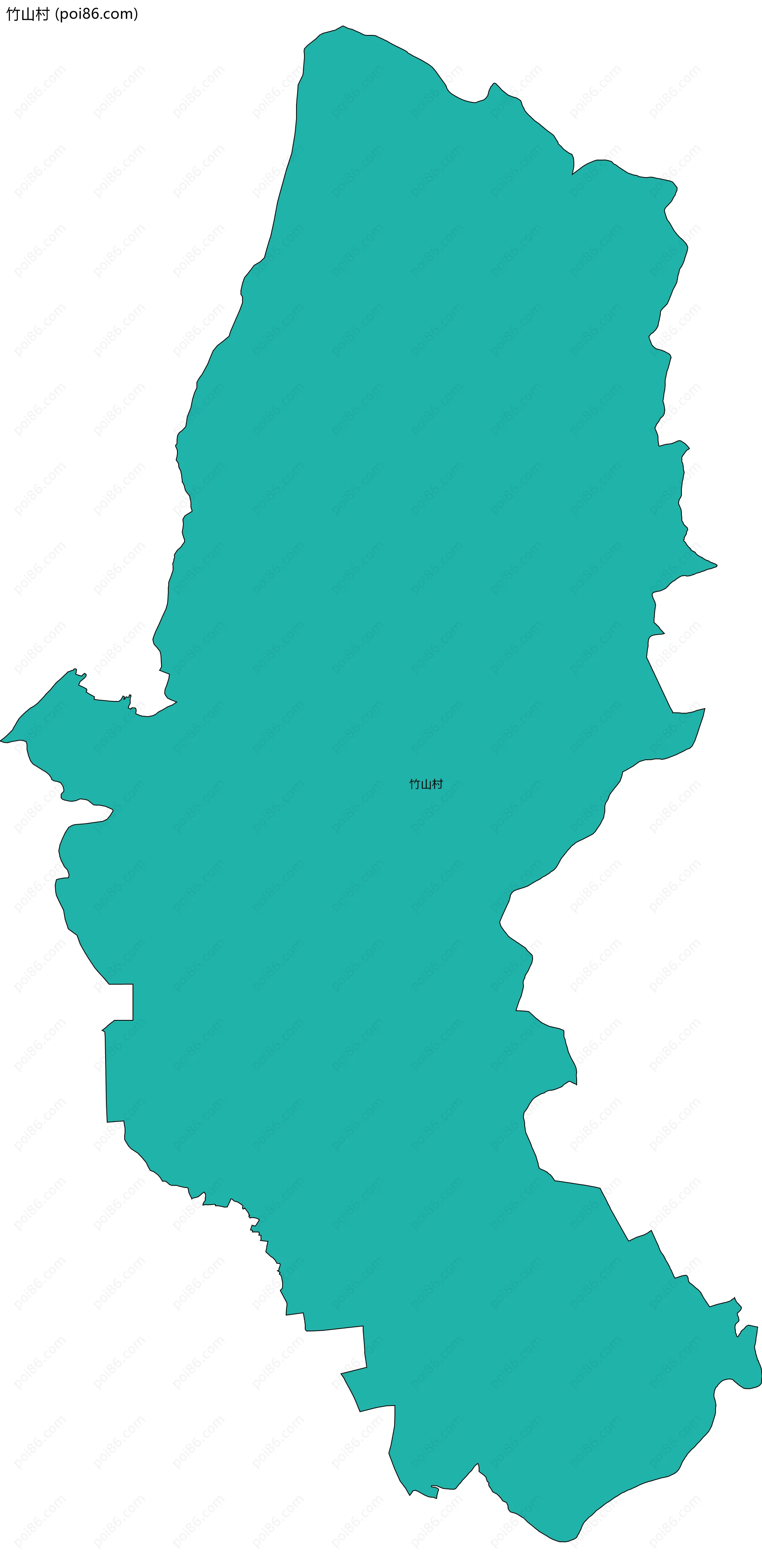 竹山村边界地图