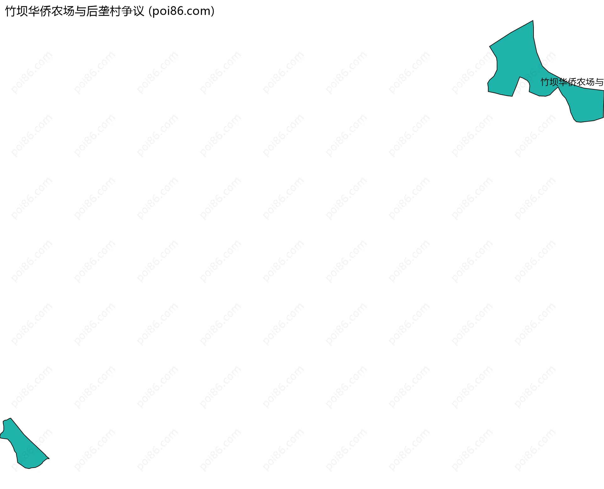 竹坝华侨农场与后垄村争议边界地图