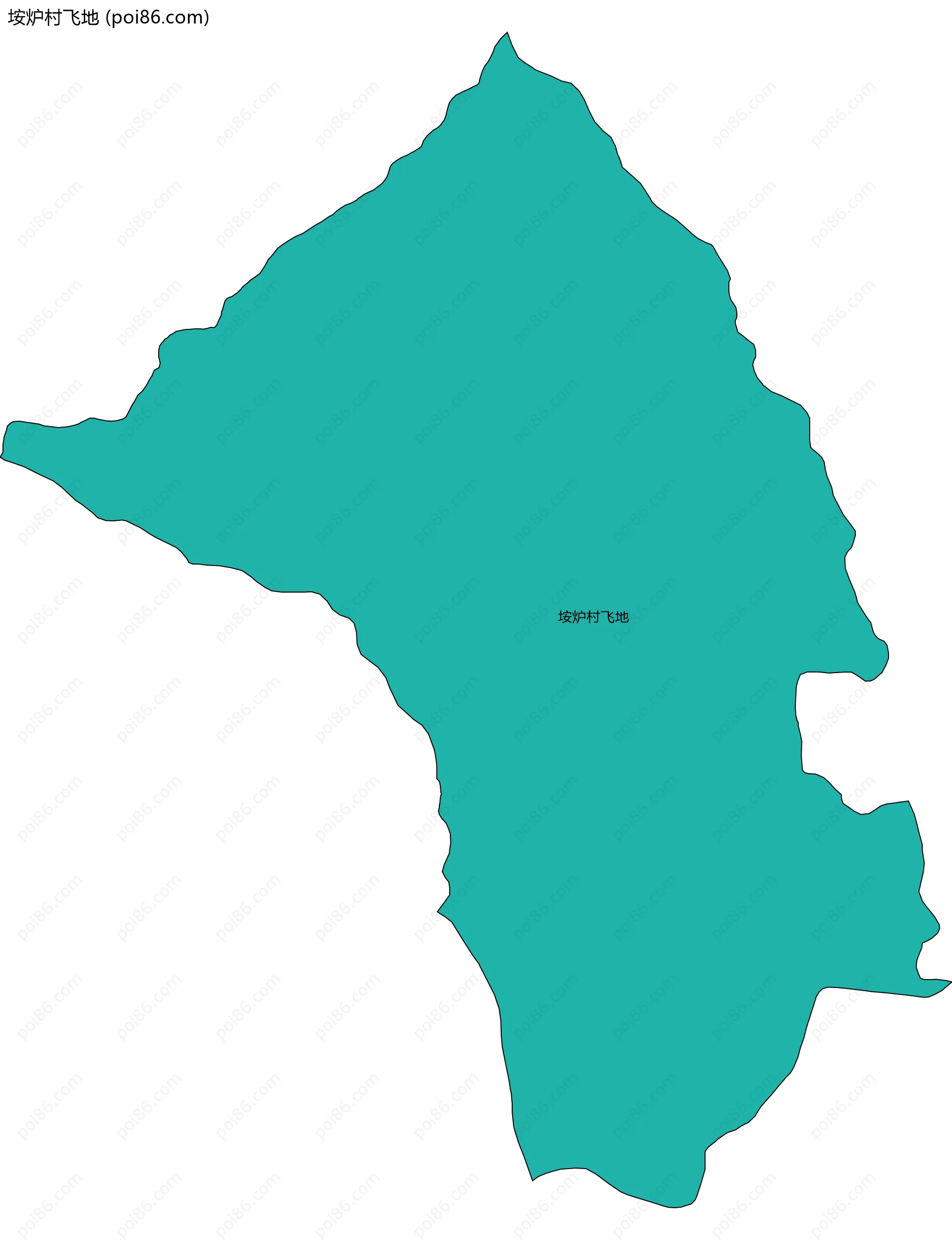 垵炉村飞地边界地图