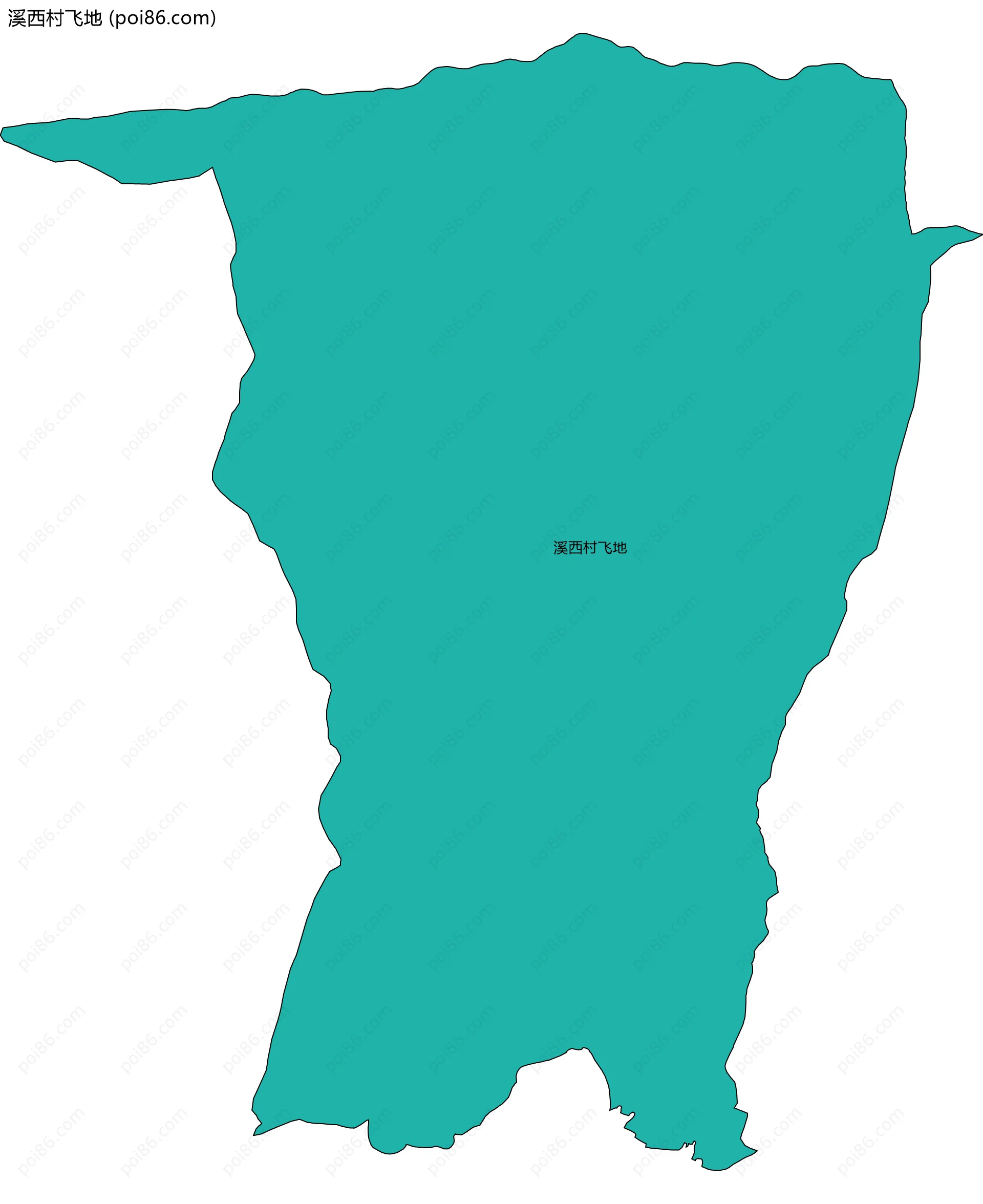 溪西村飞地边界地图