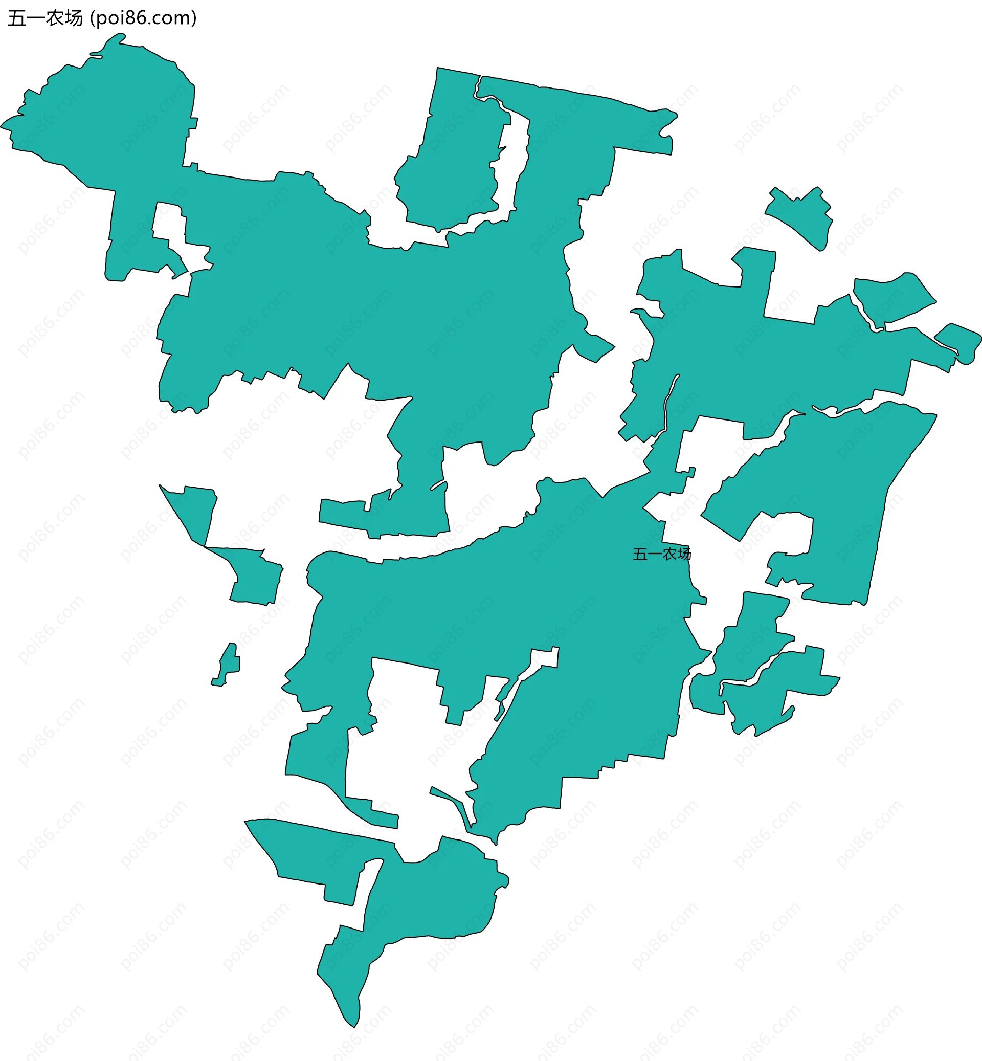 五一农场边界地图