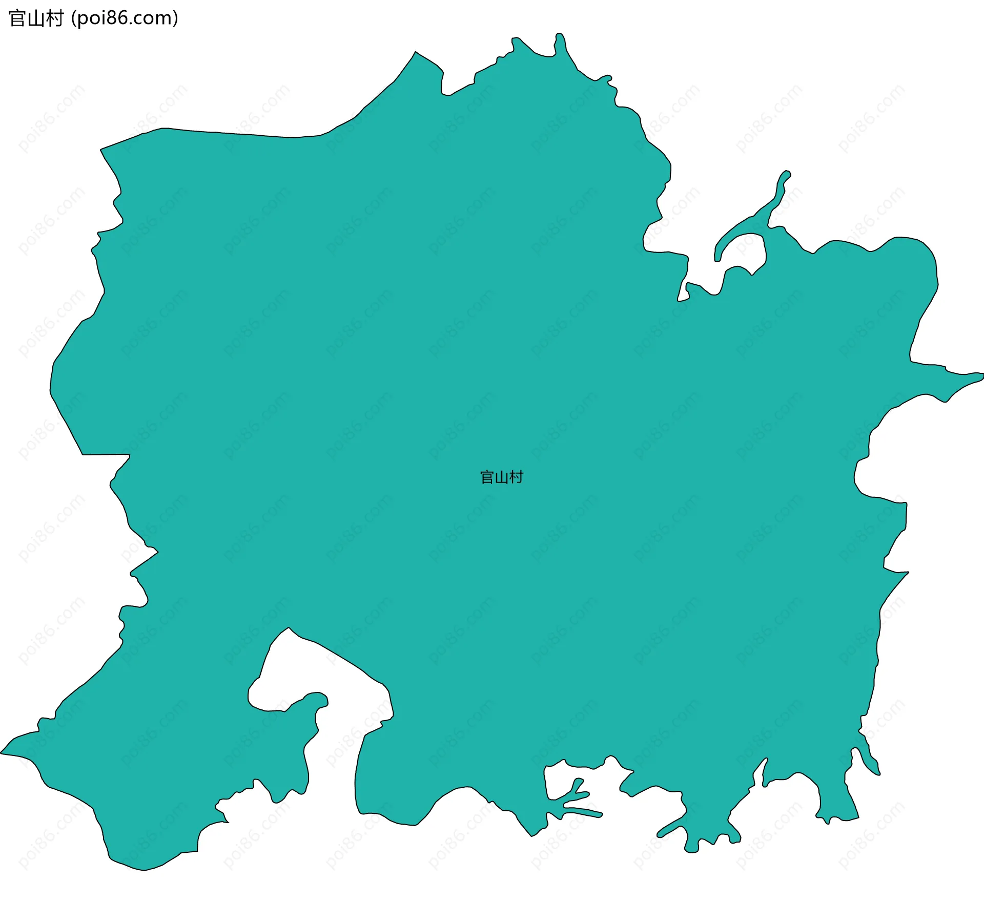 官山村边界地图