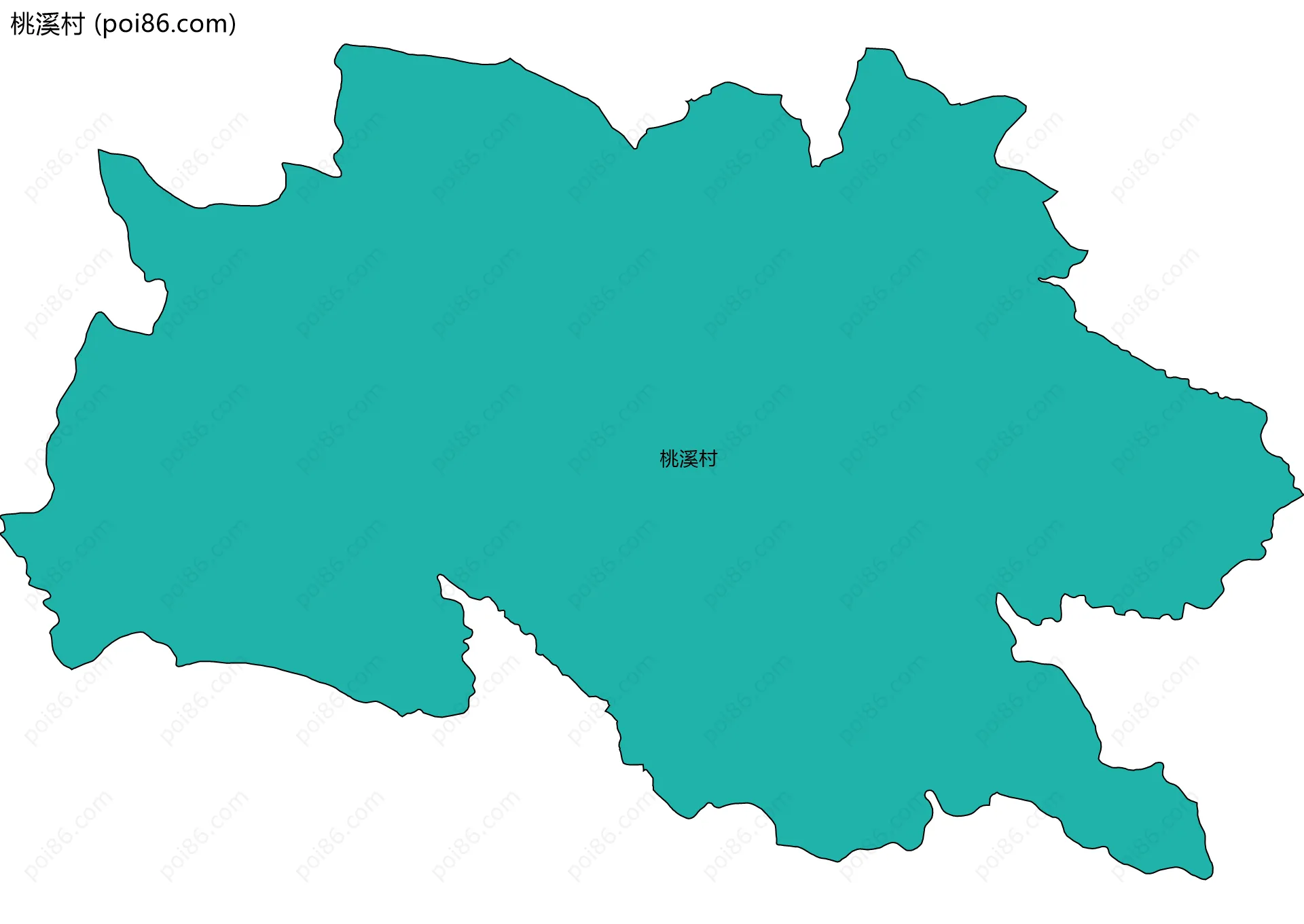 桃溪村边界地图
