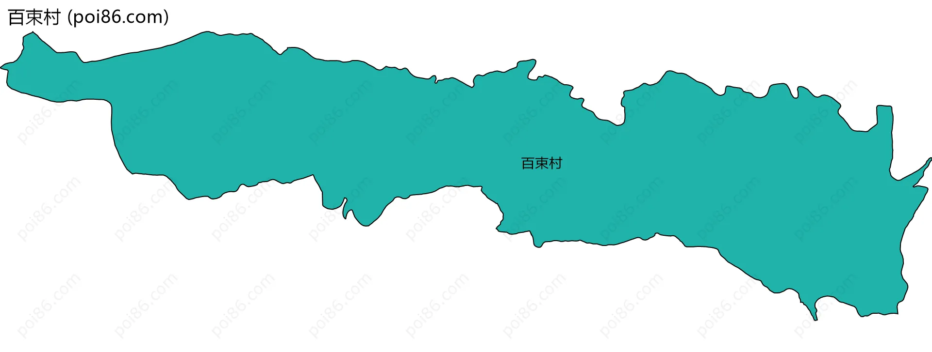 百束村边界地图