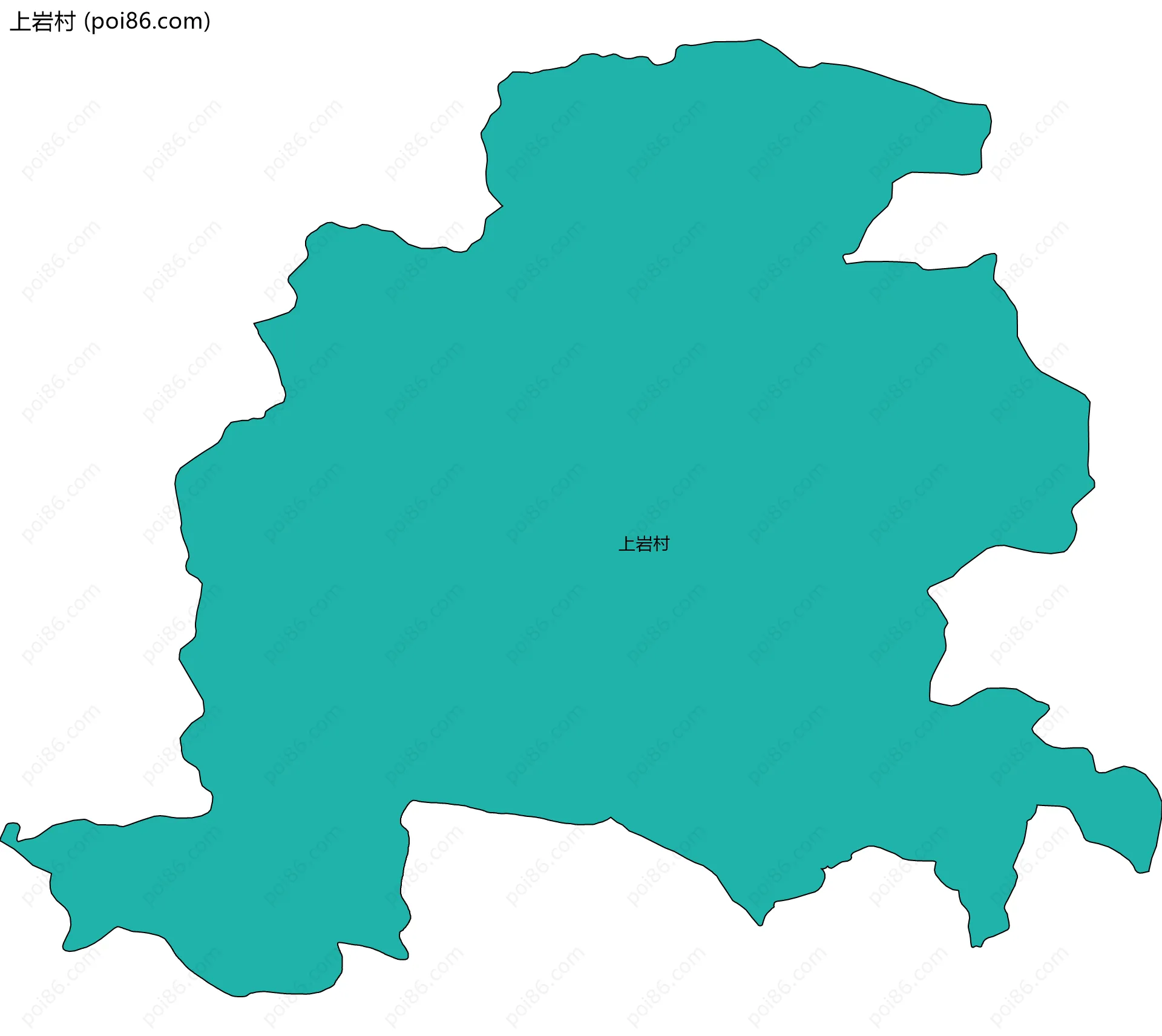 上岩村边界地图
