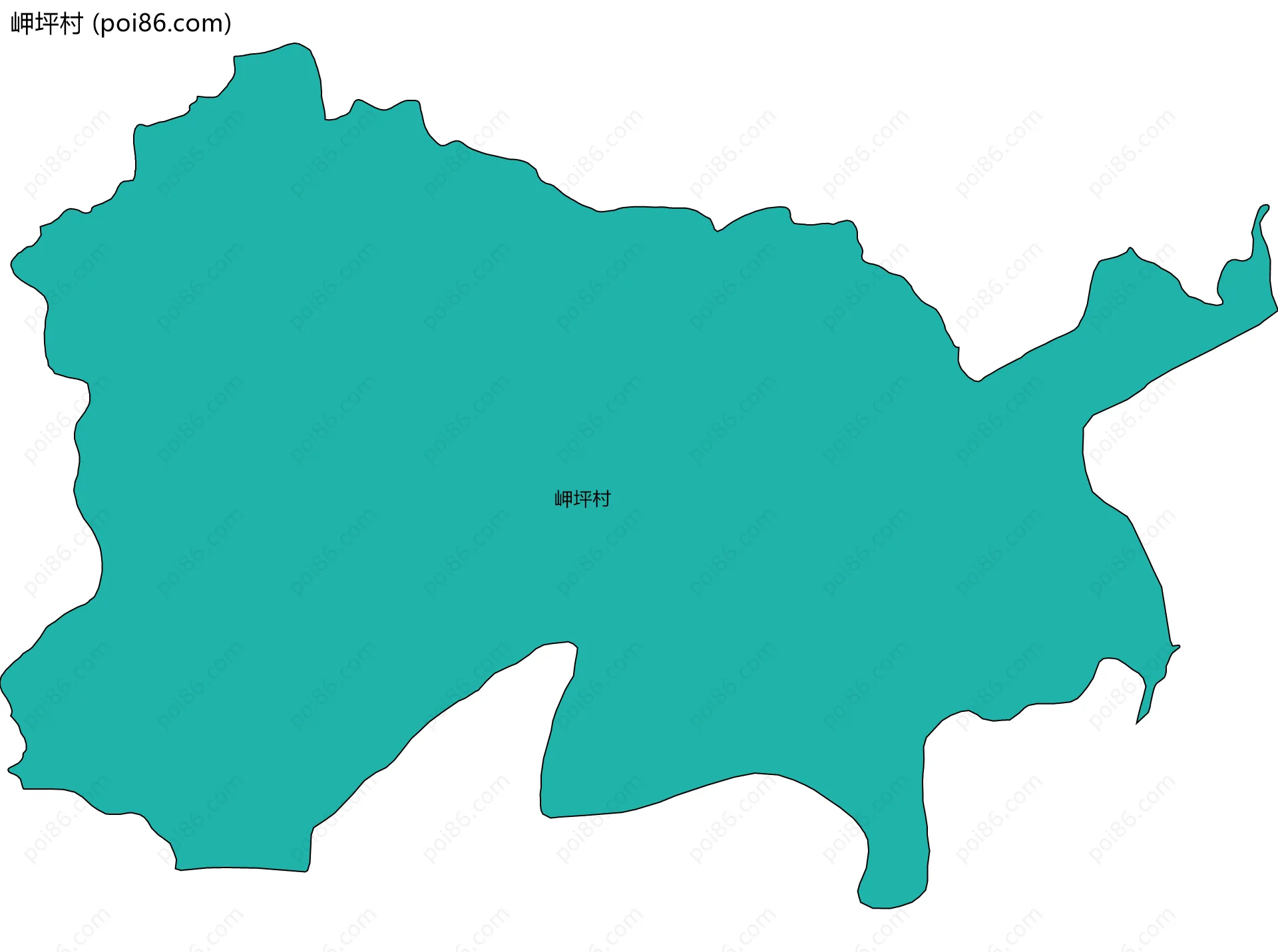 岬坪村边界地图