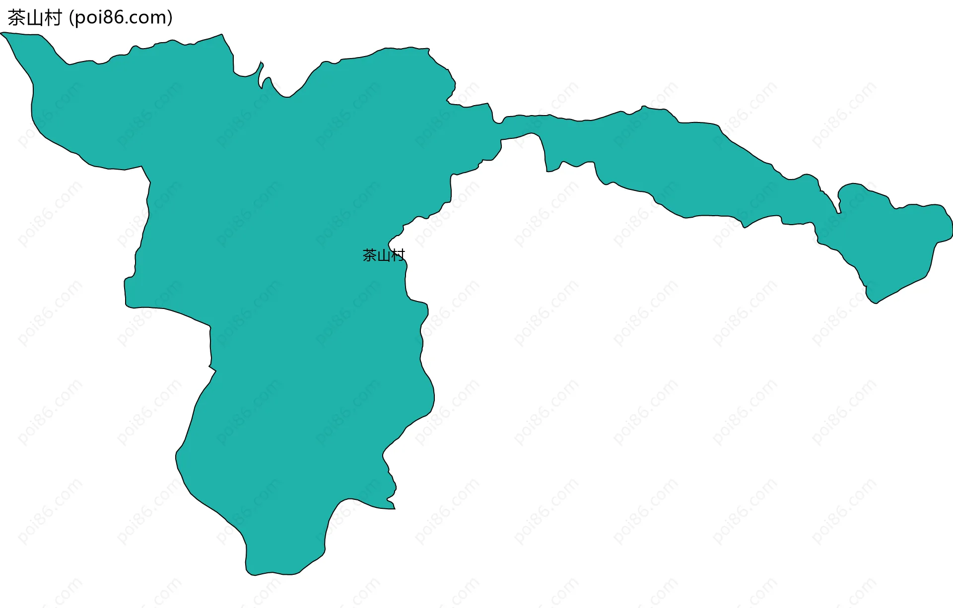 茶山村边界地图