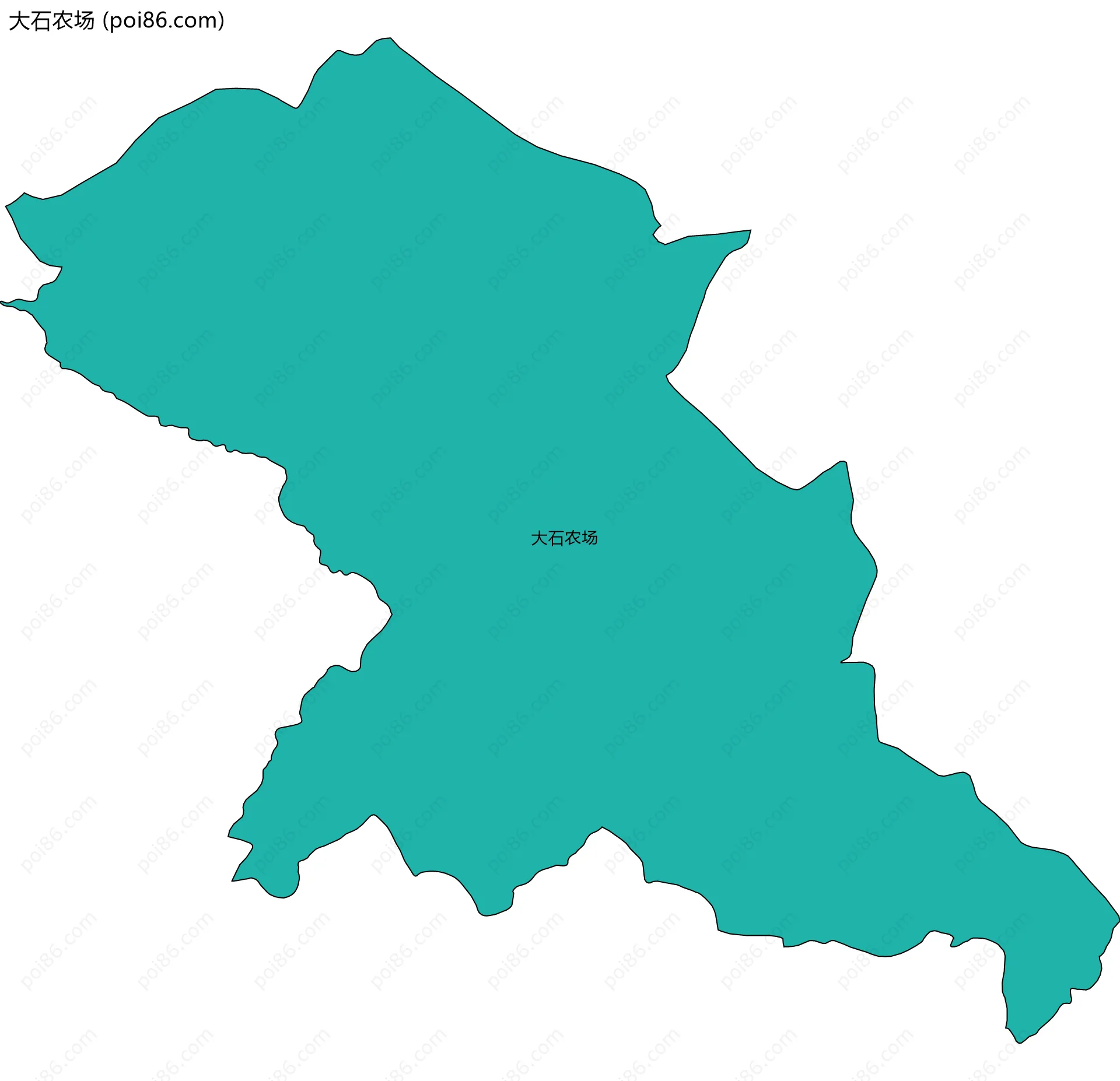 大石农场边界地图