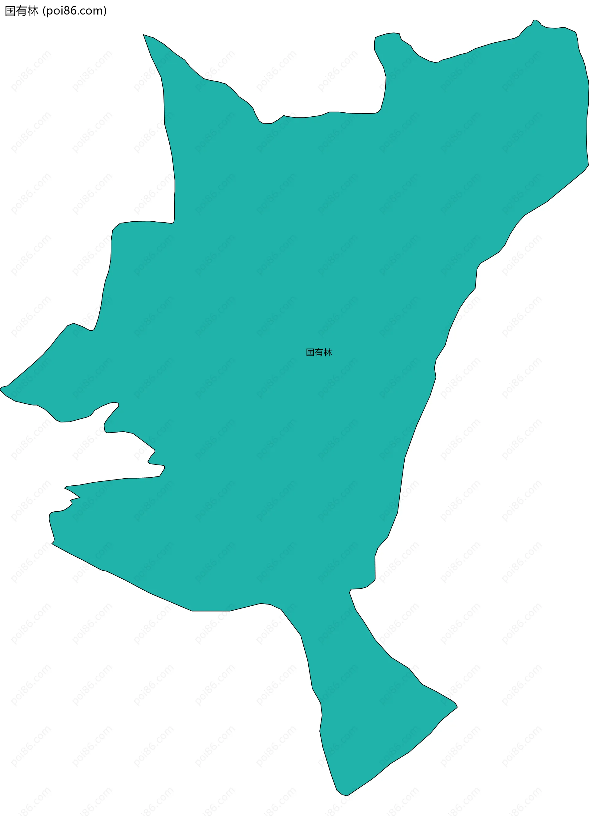 国有林边界地图