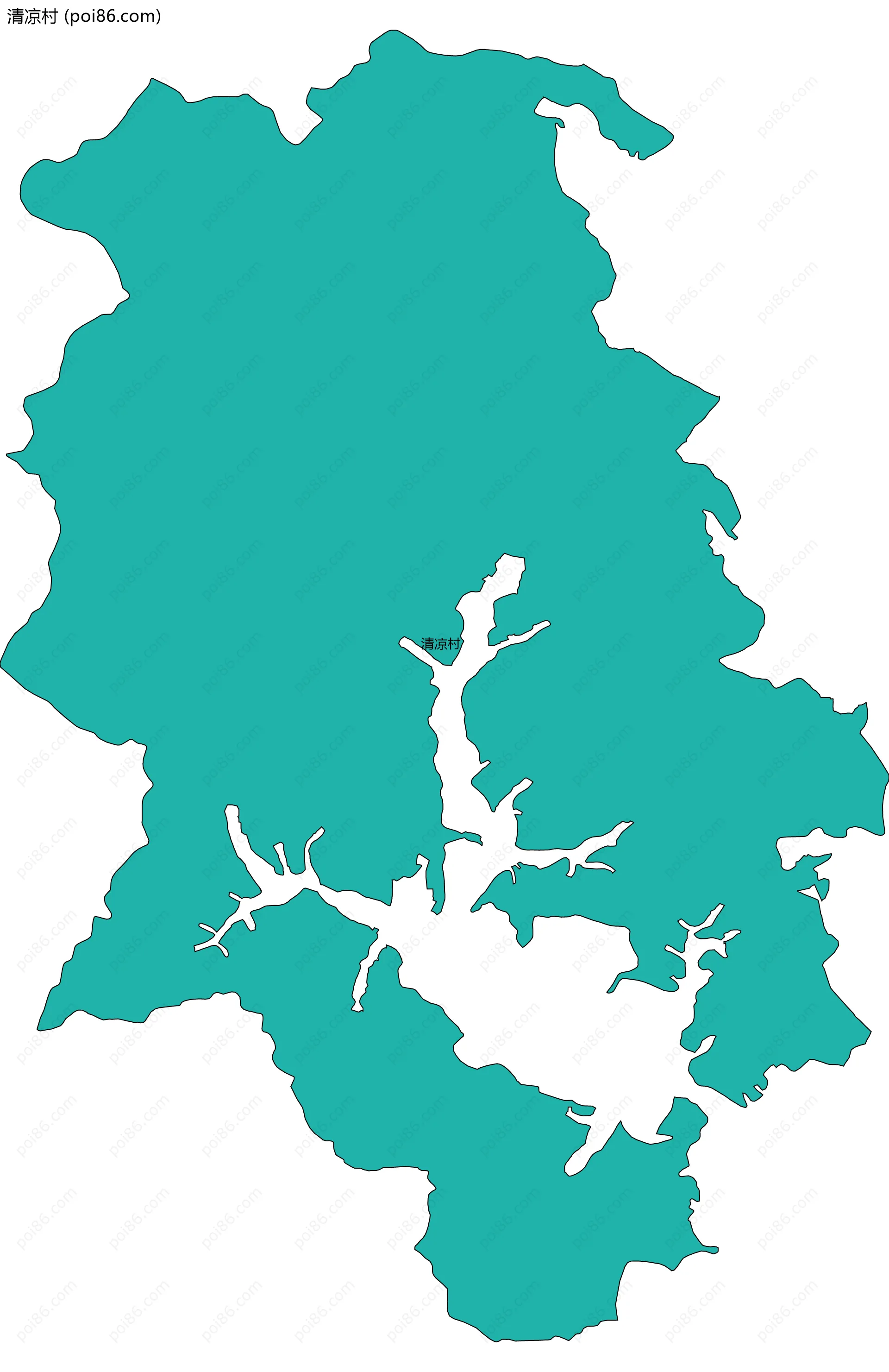 清凉村边界地图