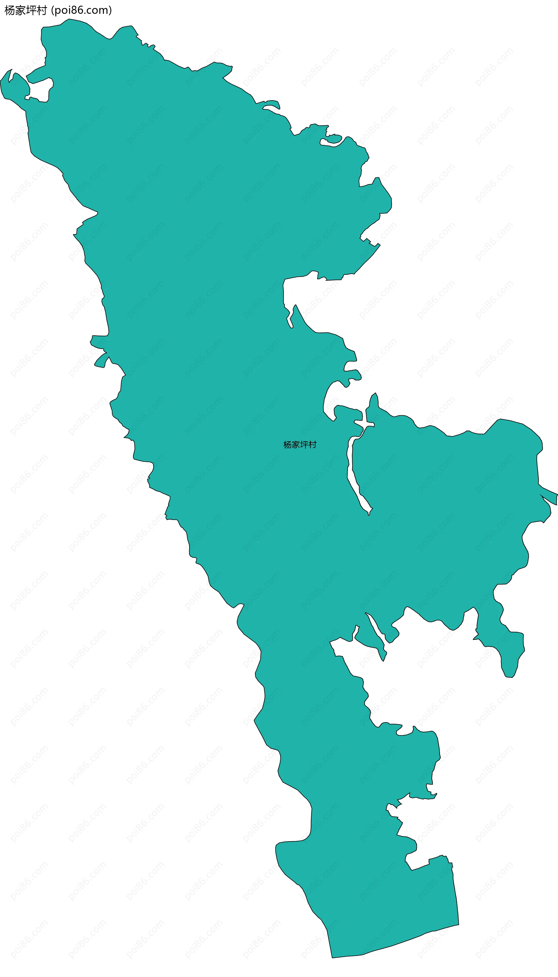 杨家坪村边界地图