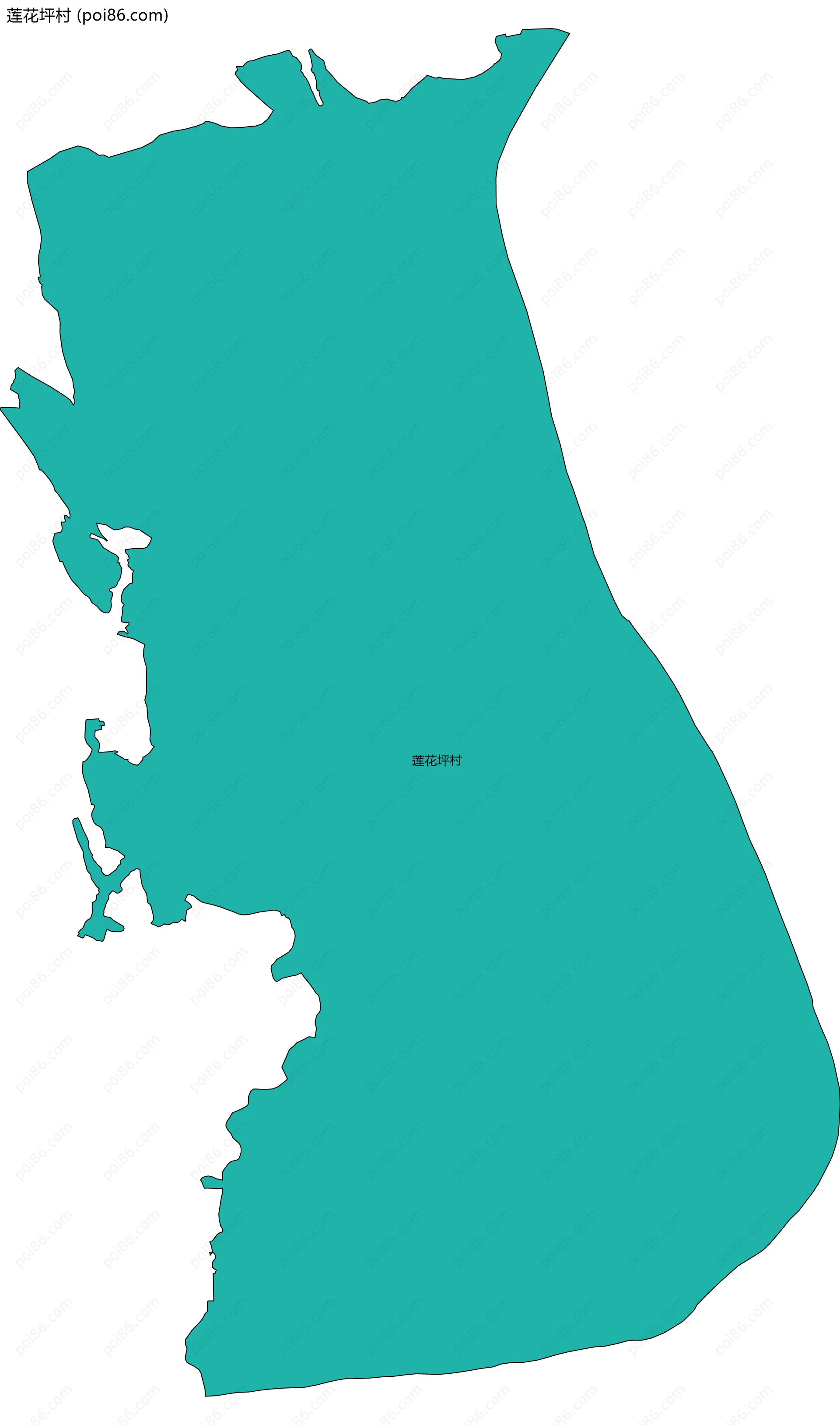 莲花坪村边界地图