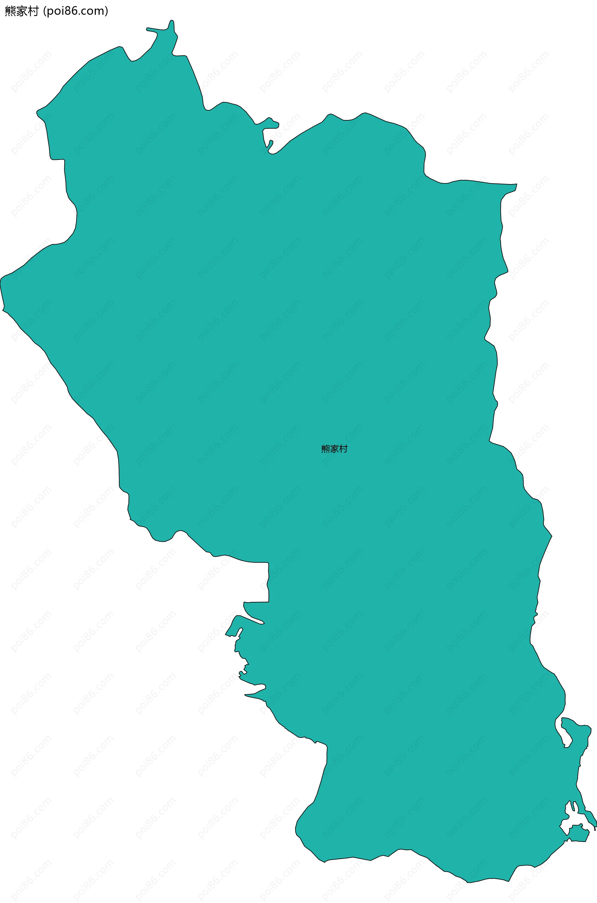 熊家村边界地图