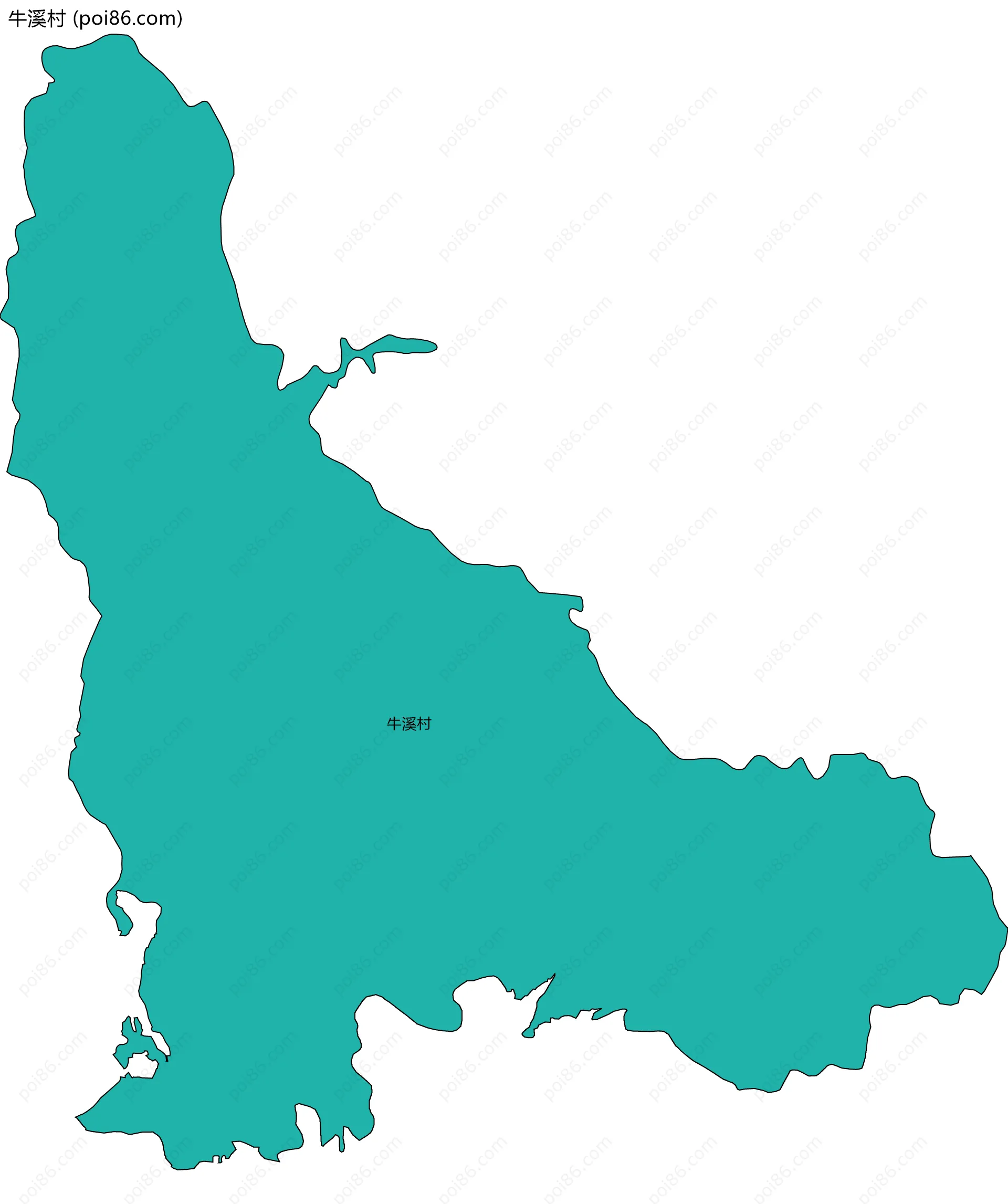 牛溪村边界地图