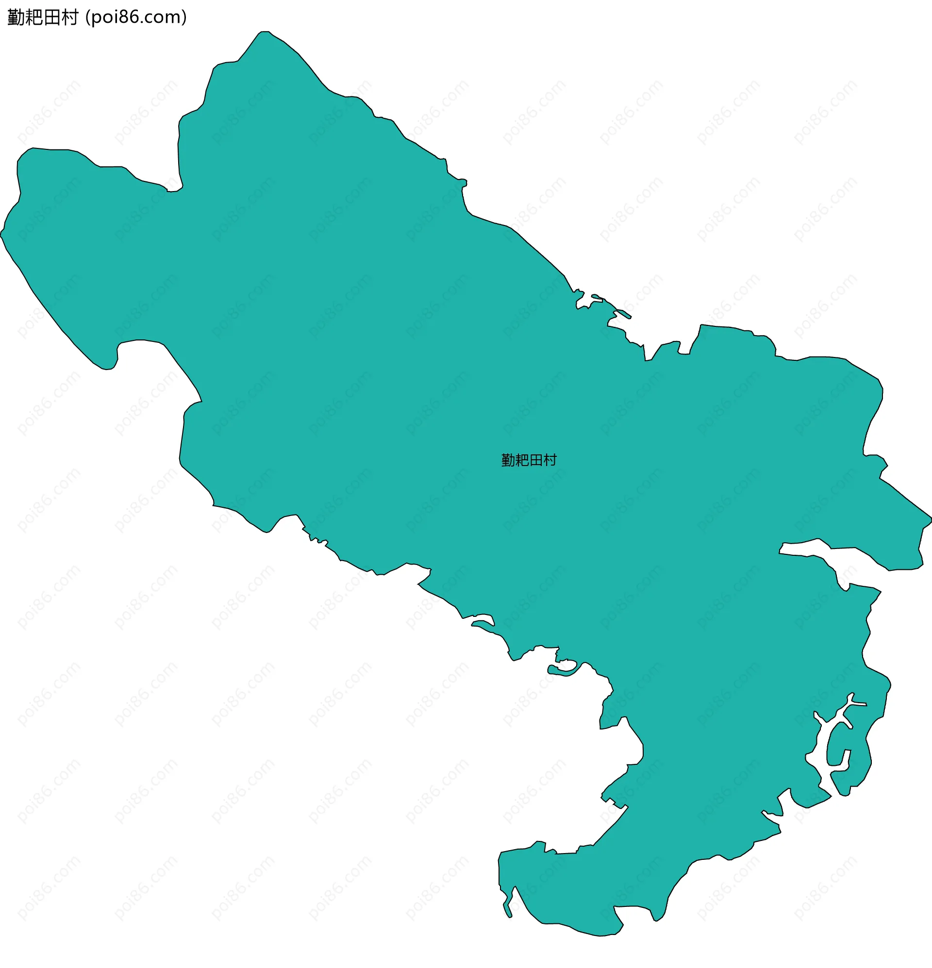 勤耙田村边界地图