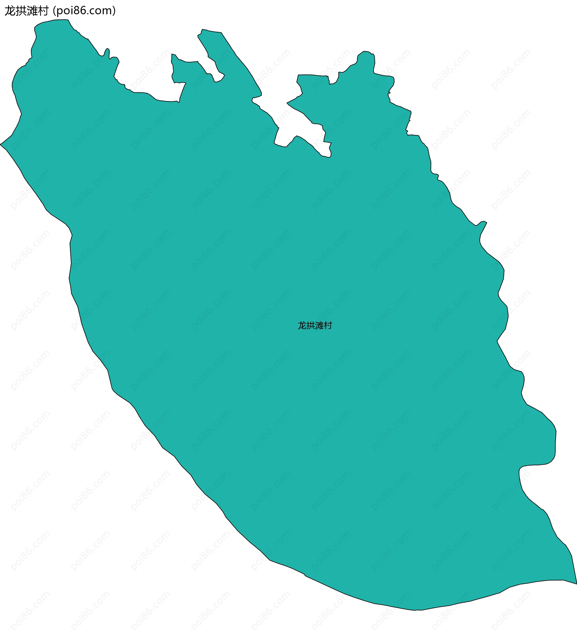 龙拱滩村边界地图