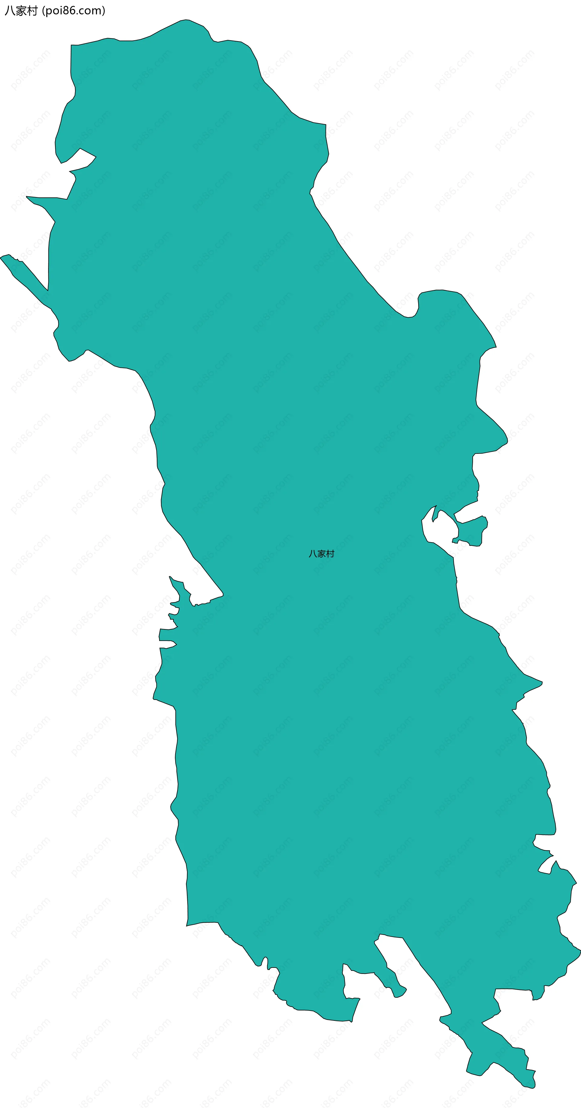 八家村边界地图