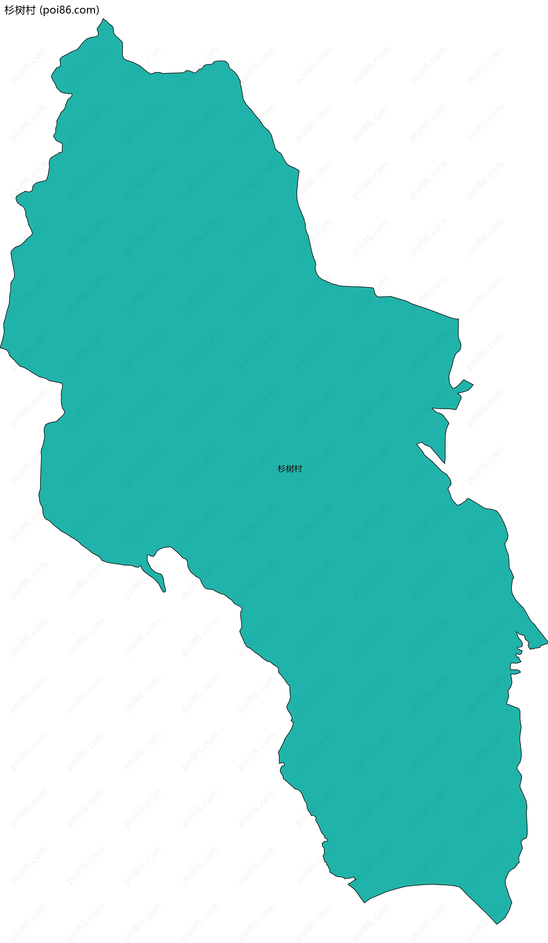 杉树村边界地图