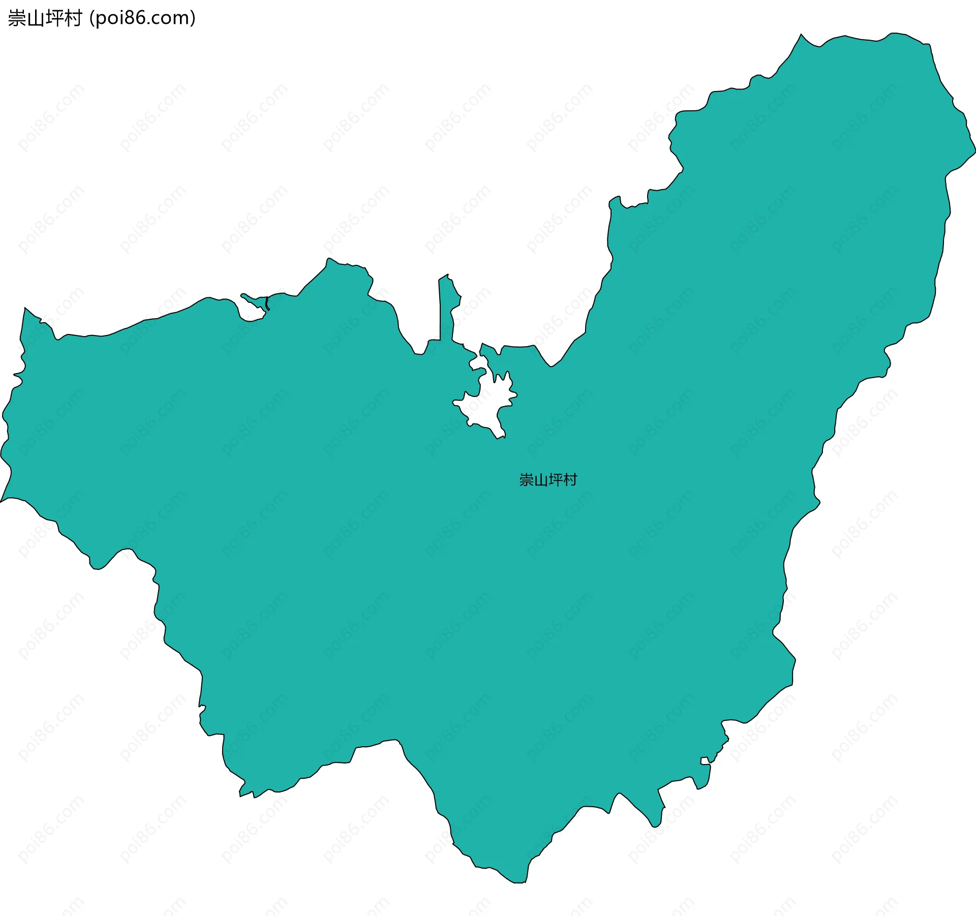 崇山坪村边界地图