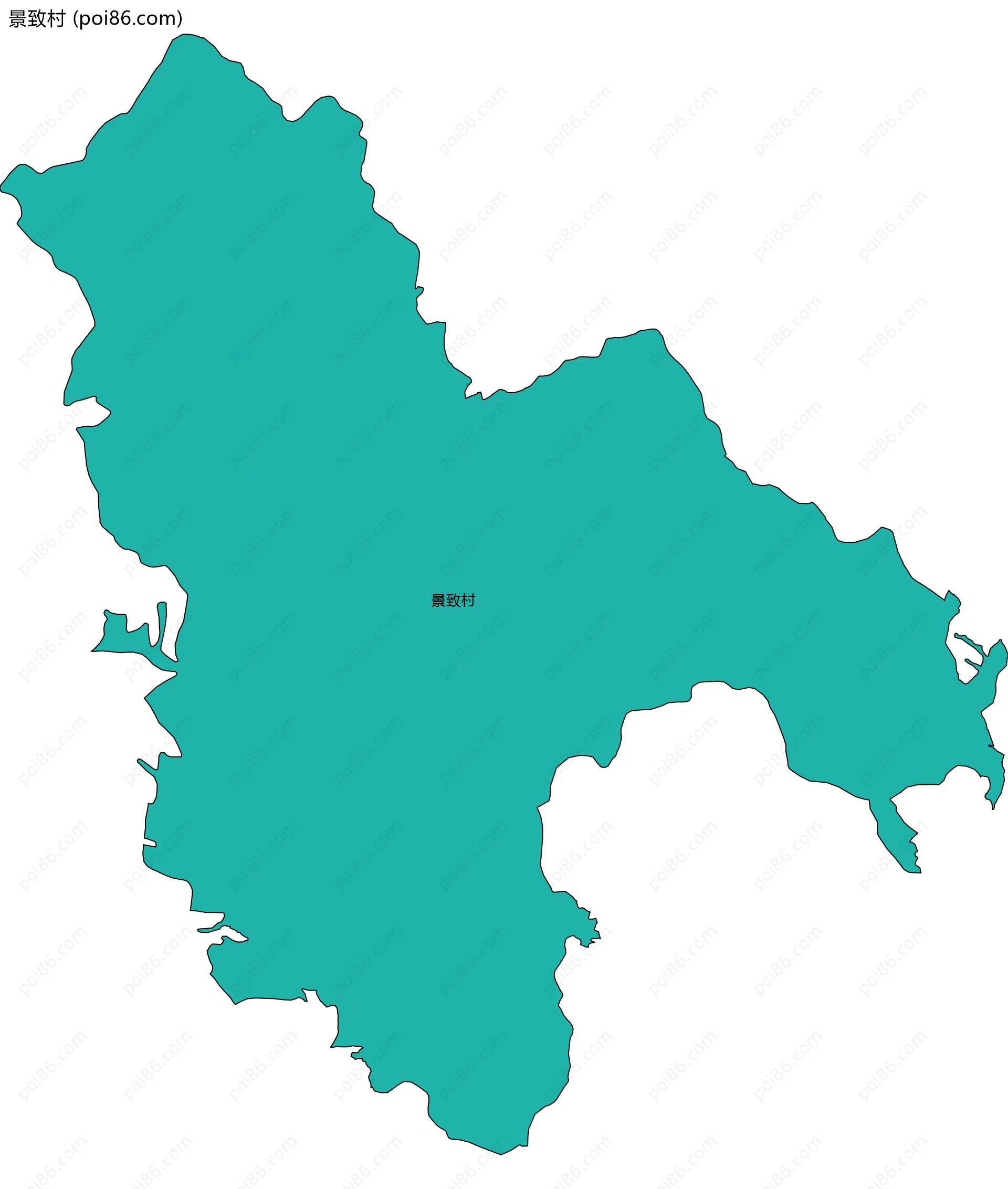 景致村边界地图