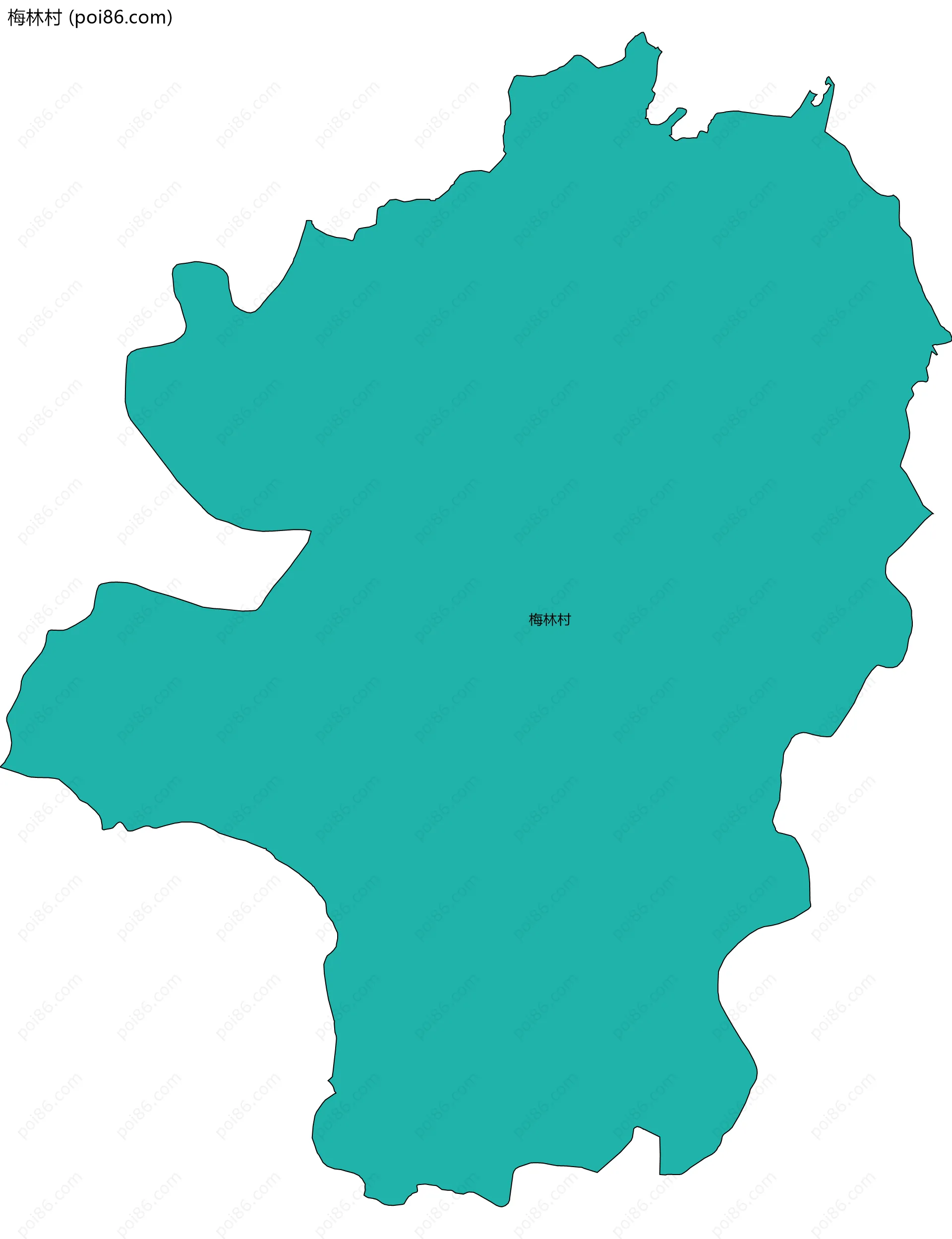 梅林村边界地图