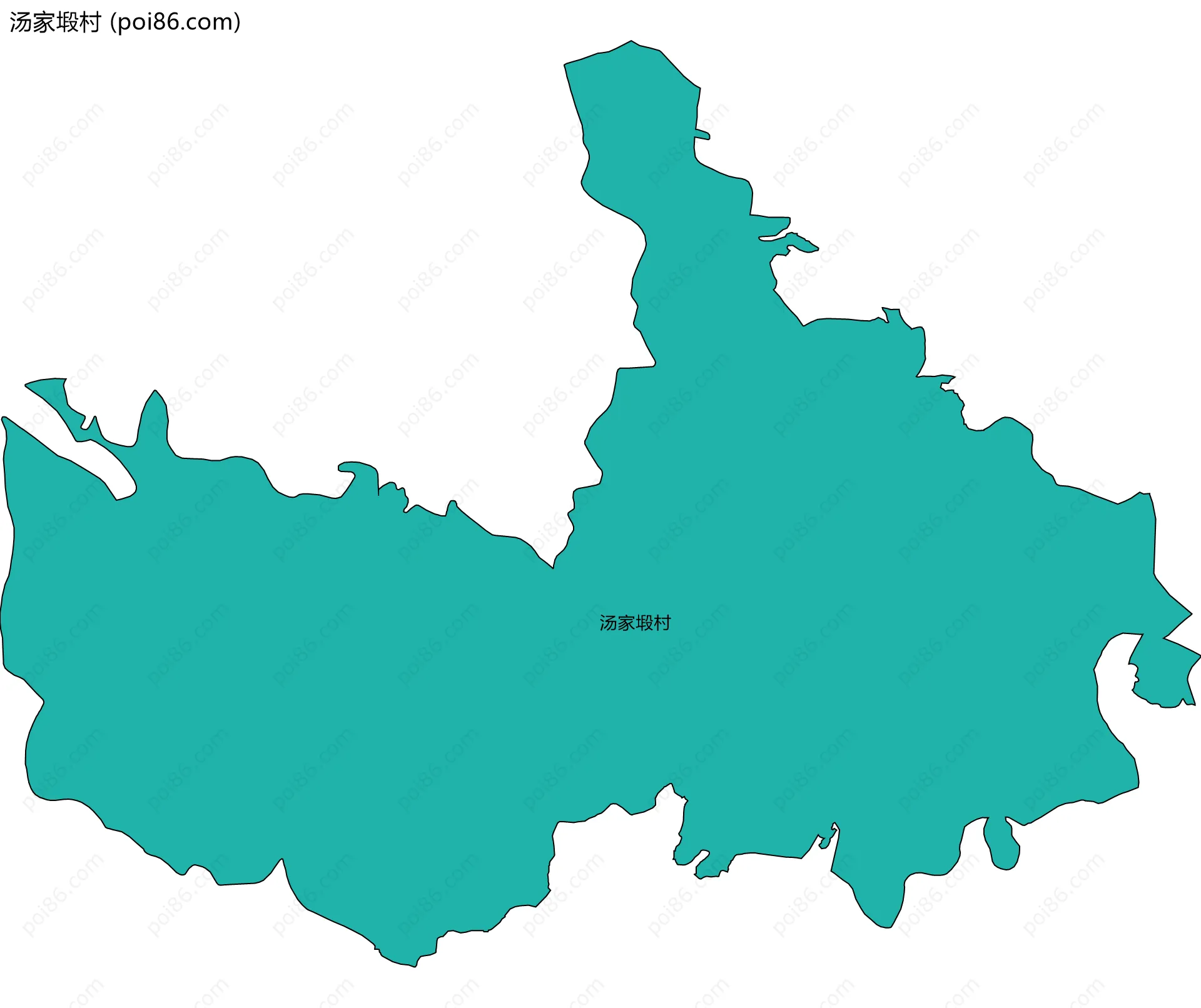 汤家塅村边界地图