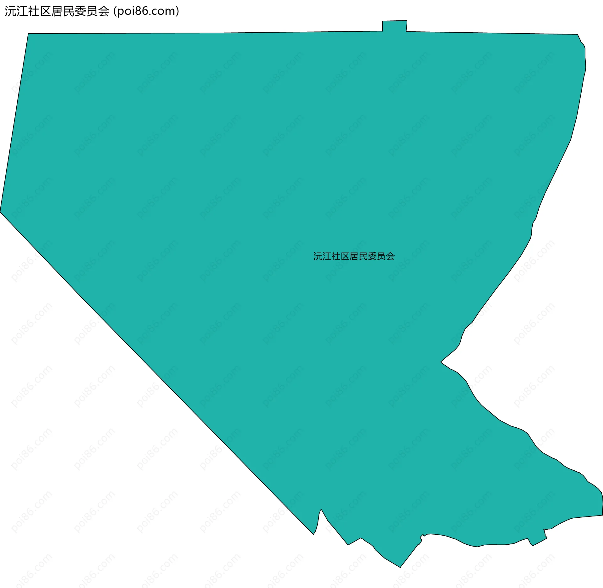 沅江社区居民委员会边界地图