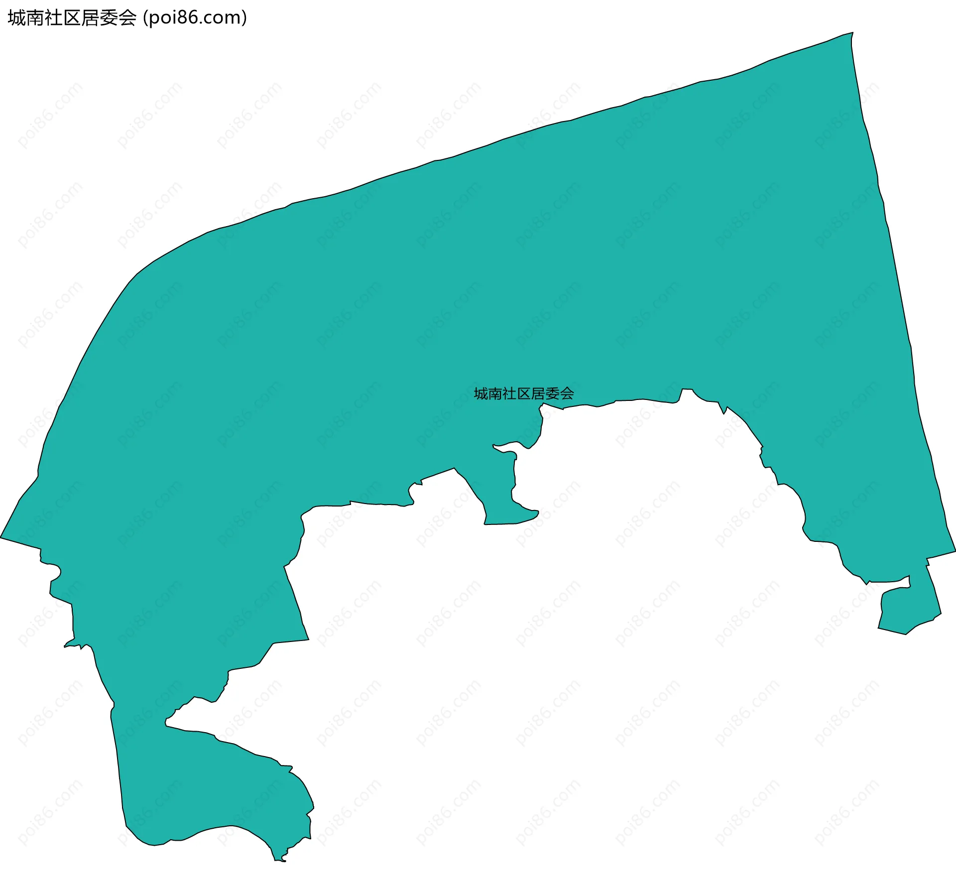 城南社区居委会边界地图