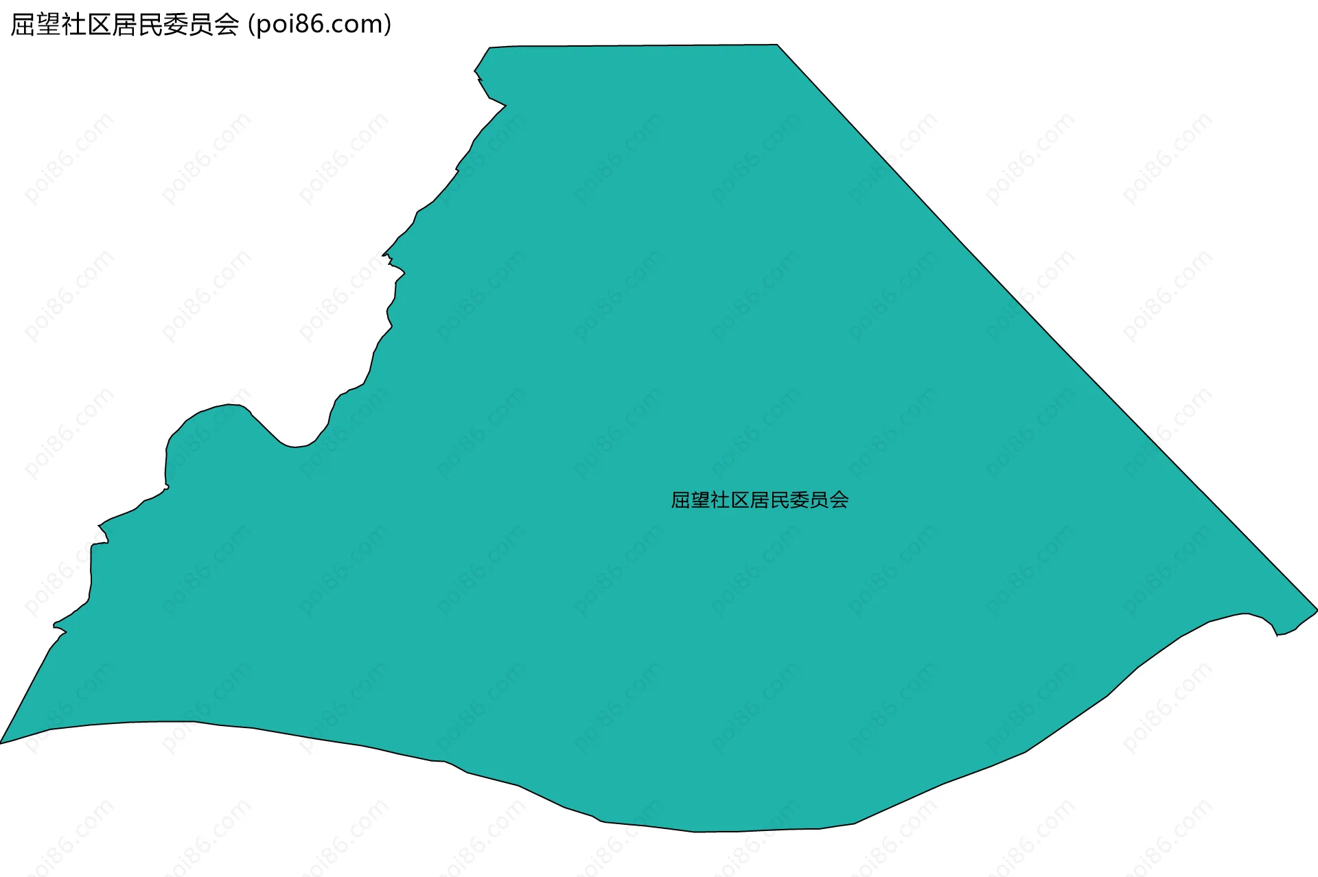 屈望社区居民委员会边界地图