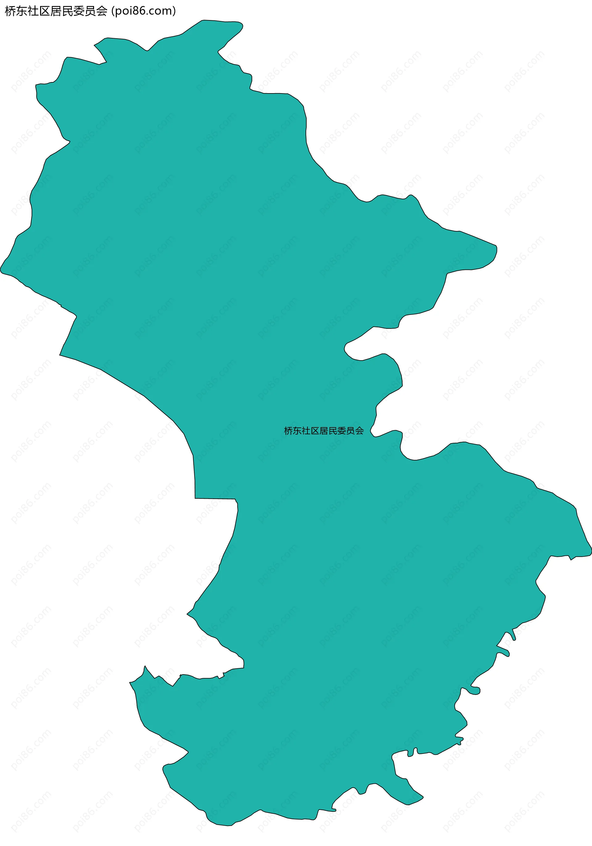 桥东社区居民委员会边界地图