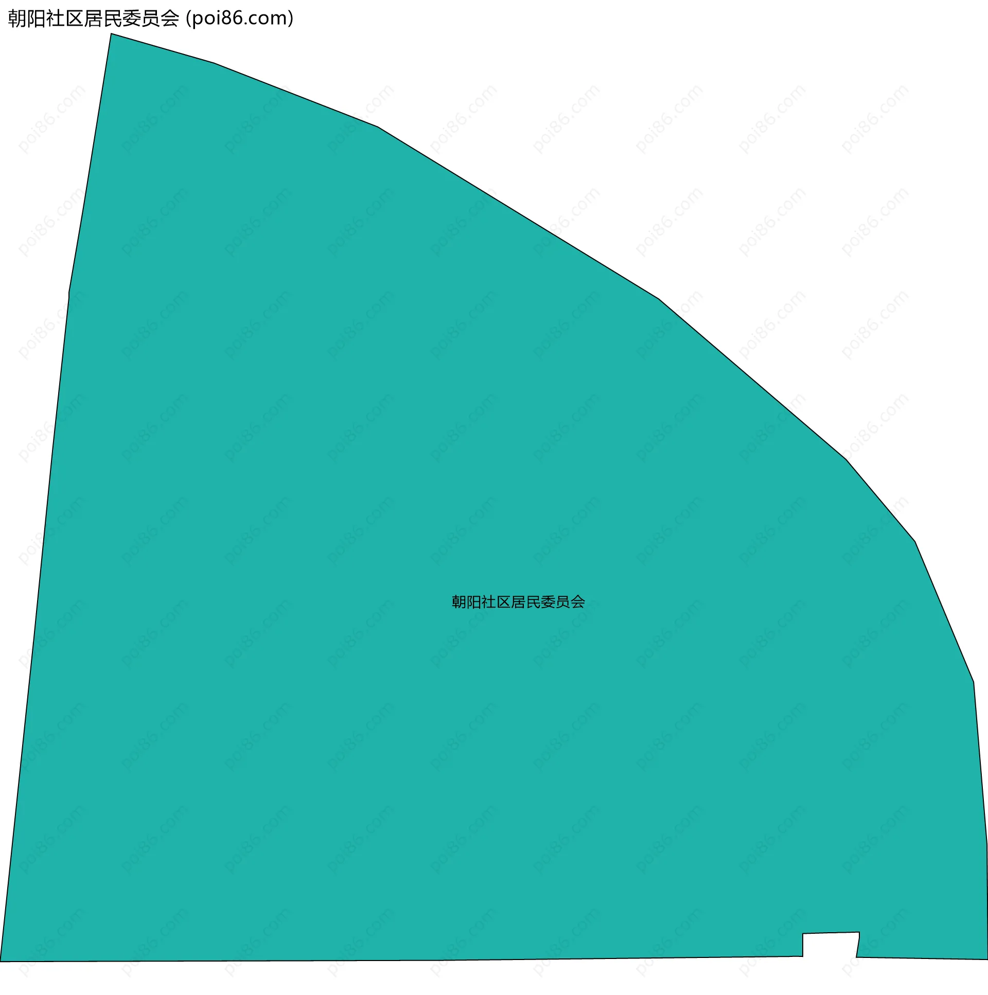 朝阳社区居民委员会边界地图