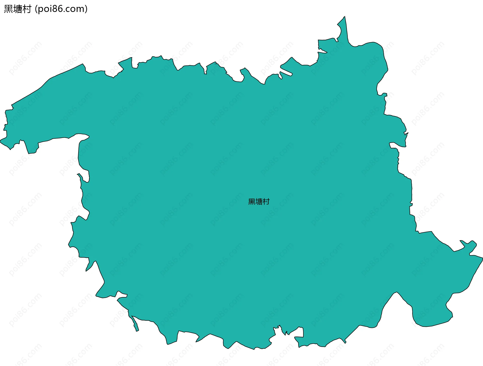 黑塘村边界地图