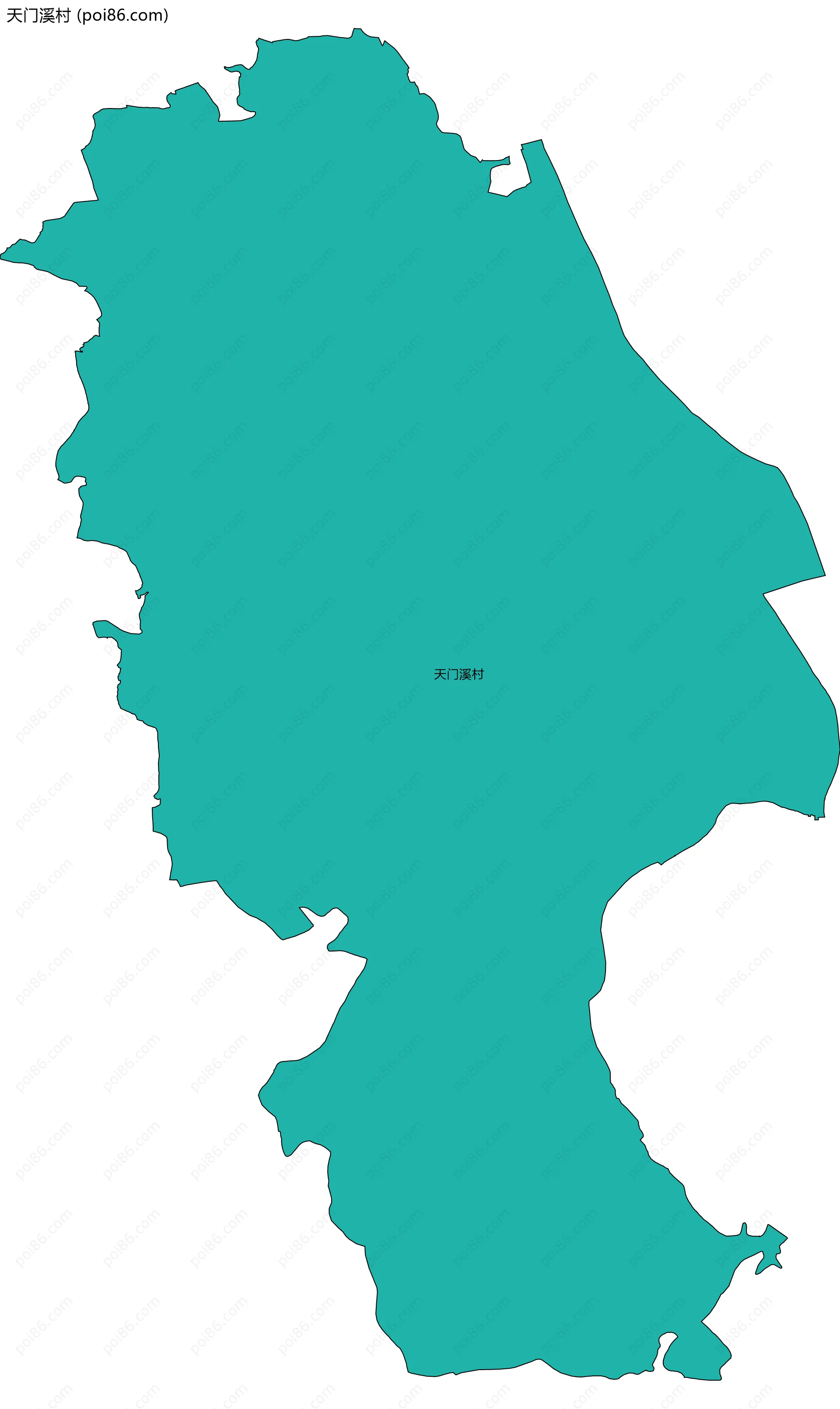 天门溪村边界地图