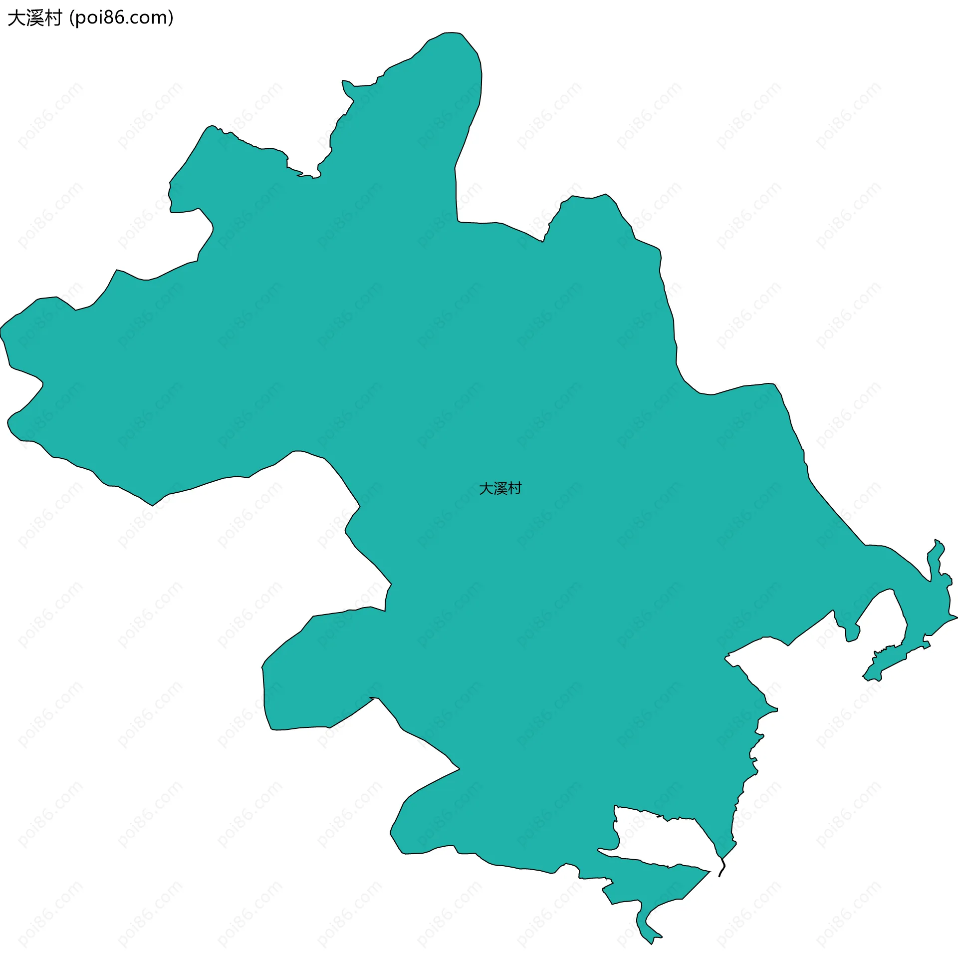 大溪村边界地图