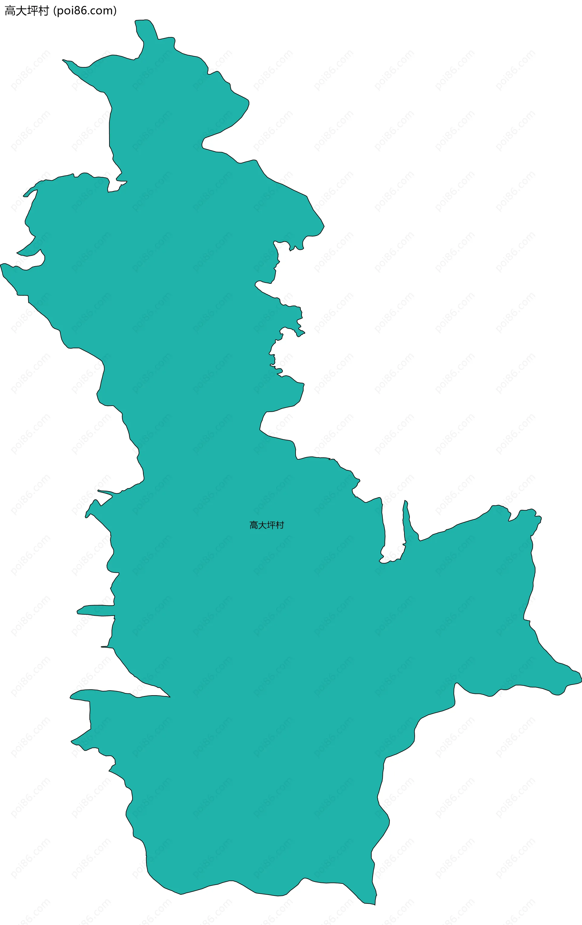 高大坪村边界地图