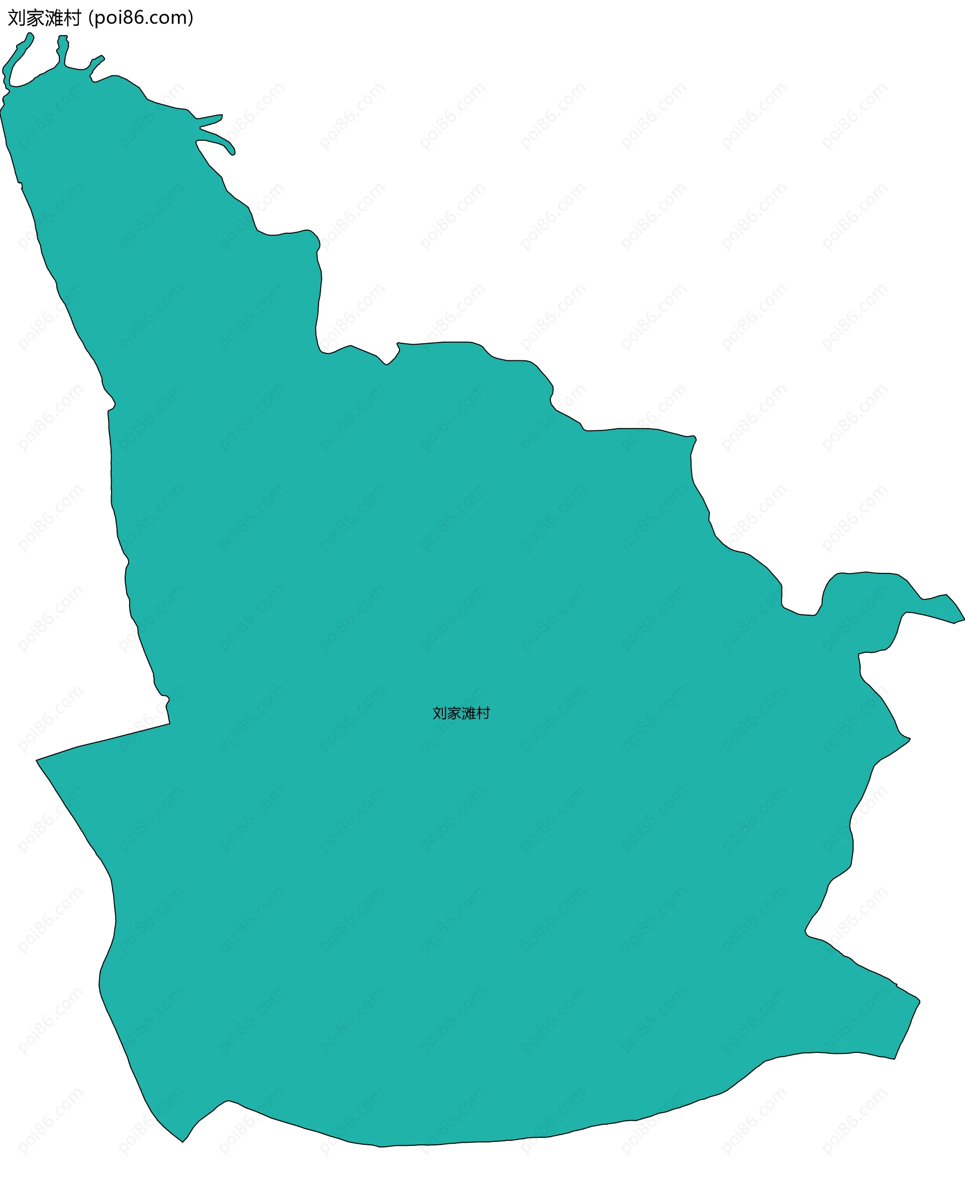 刘家滩村边界地图