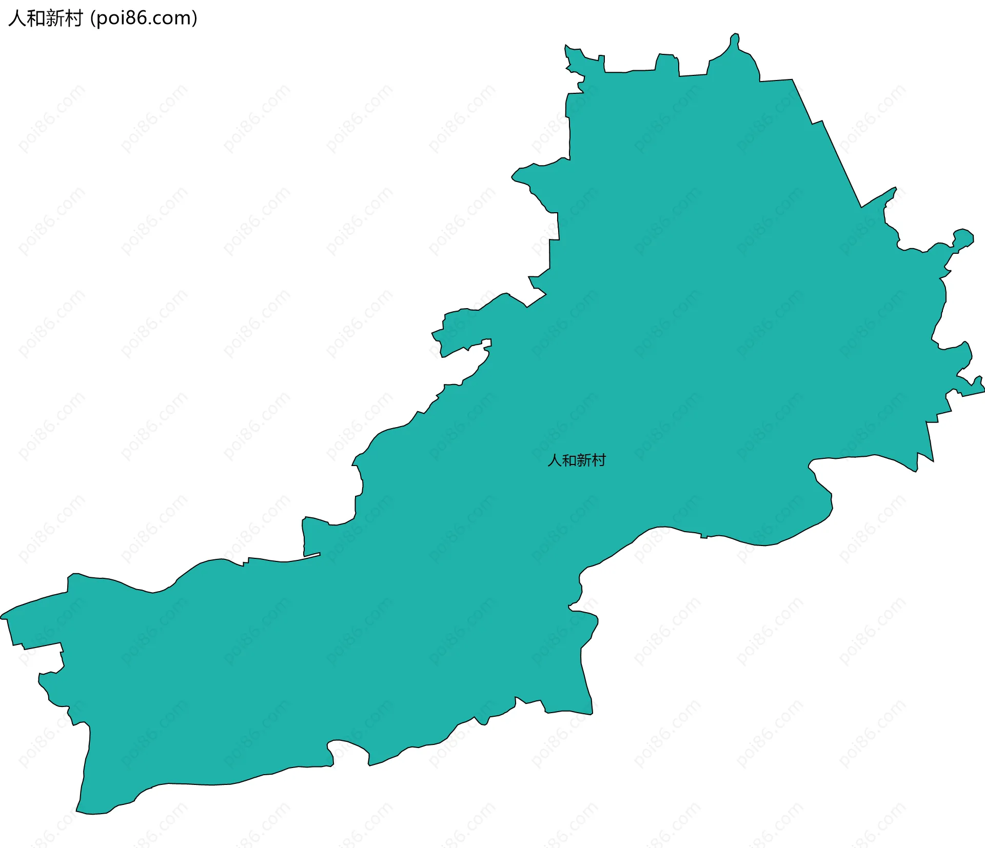 人和新村边界地图