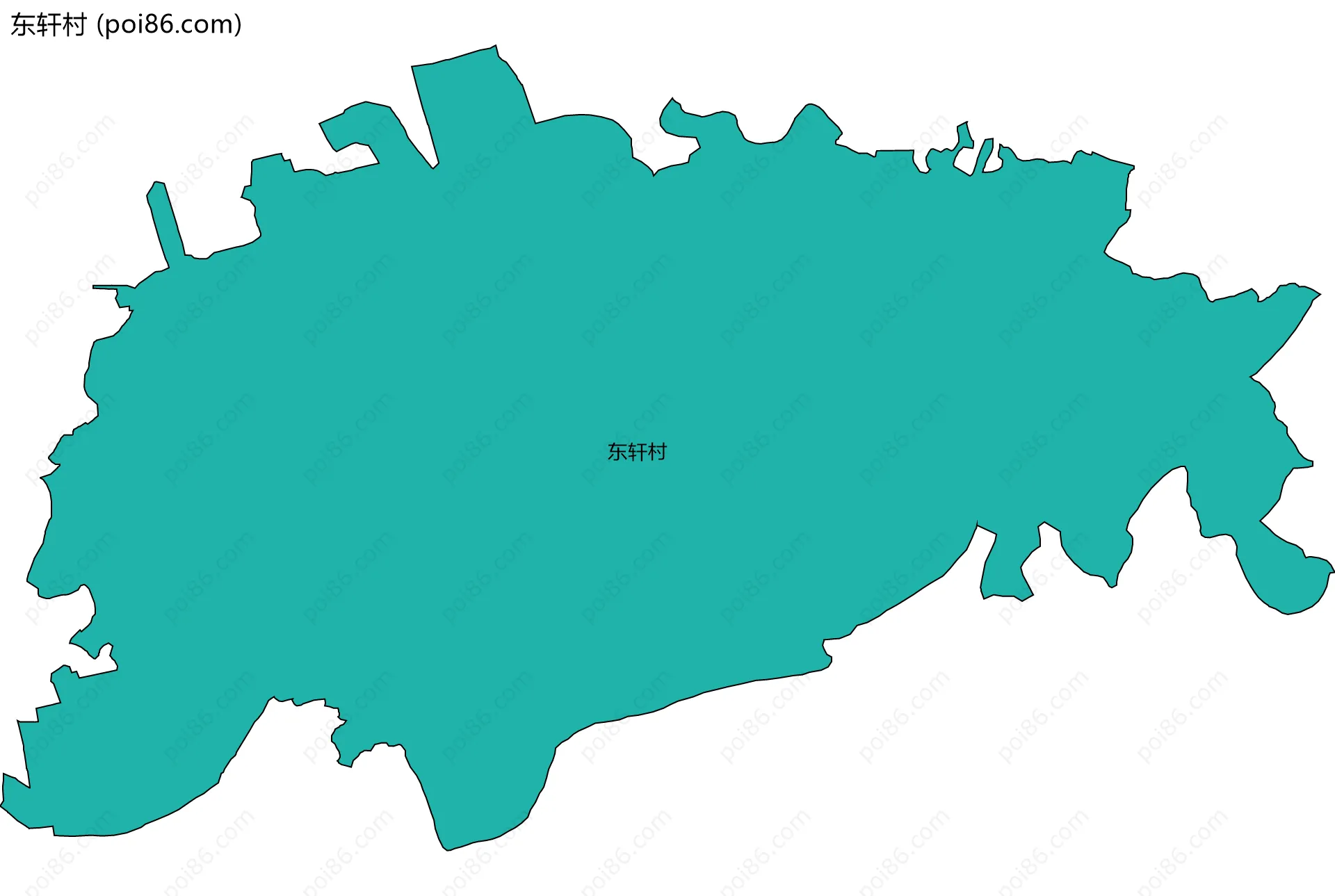 东轩村边界地图