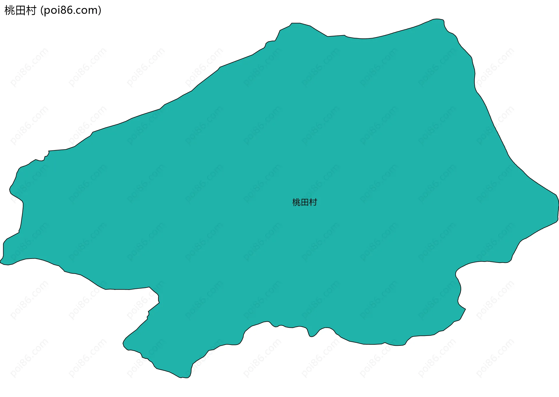 桃田村边界地图