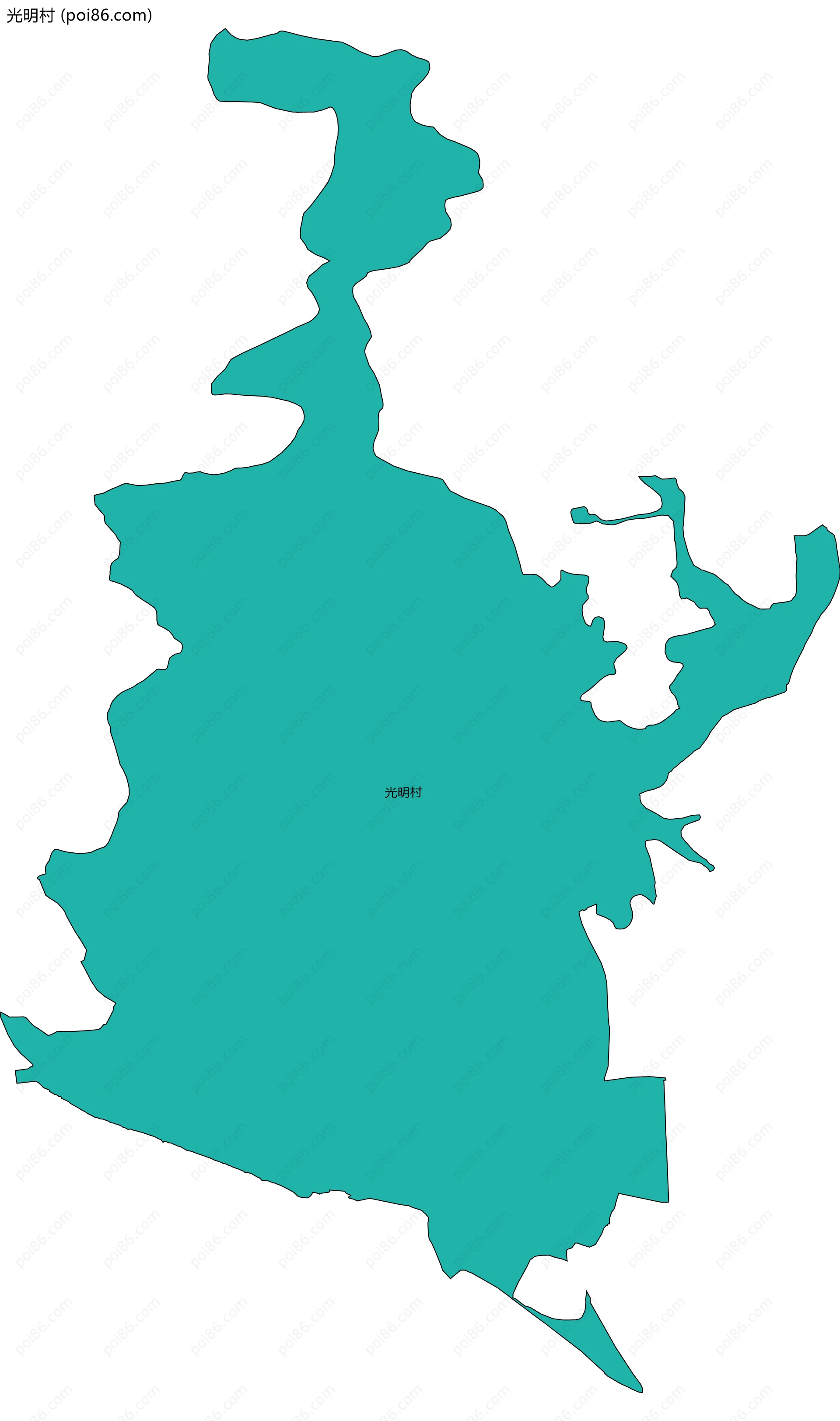 光明村边界地图