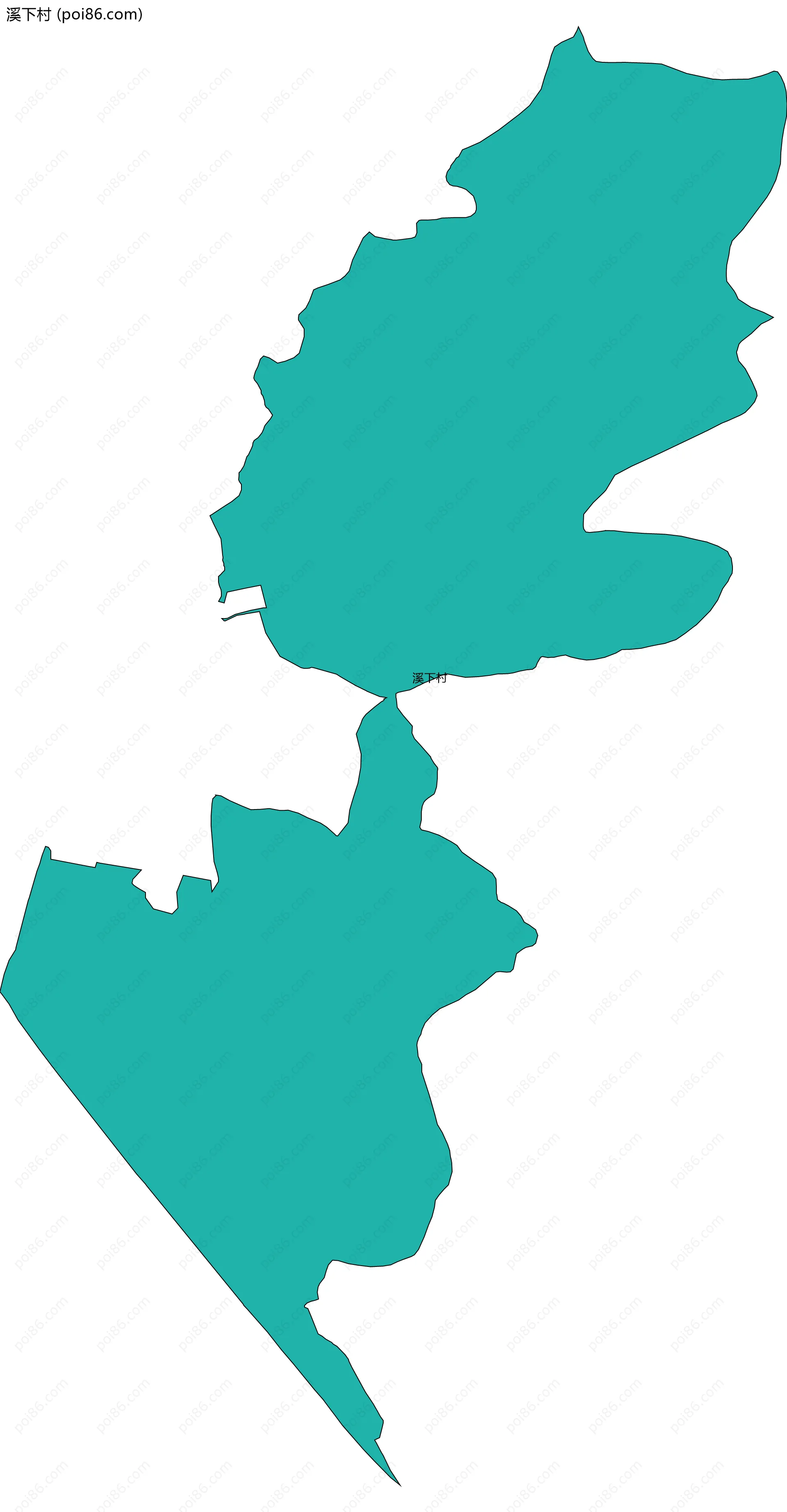 溪下村边界地图