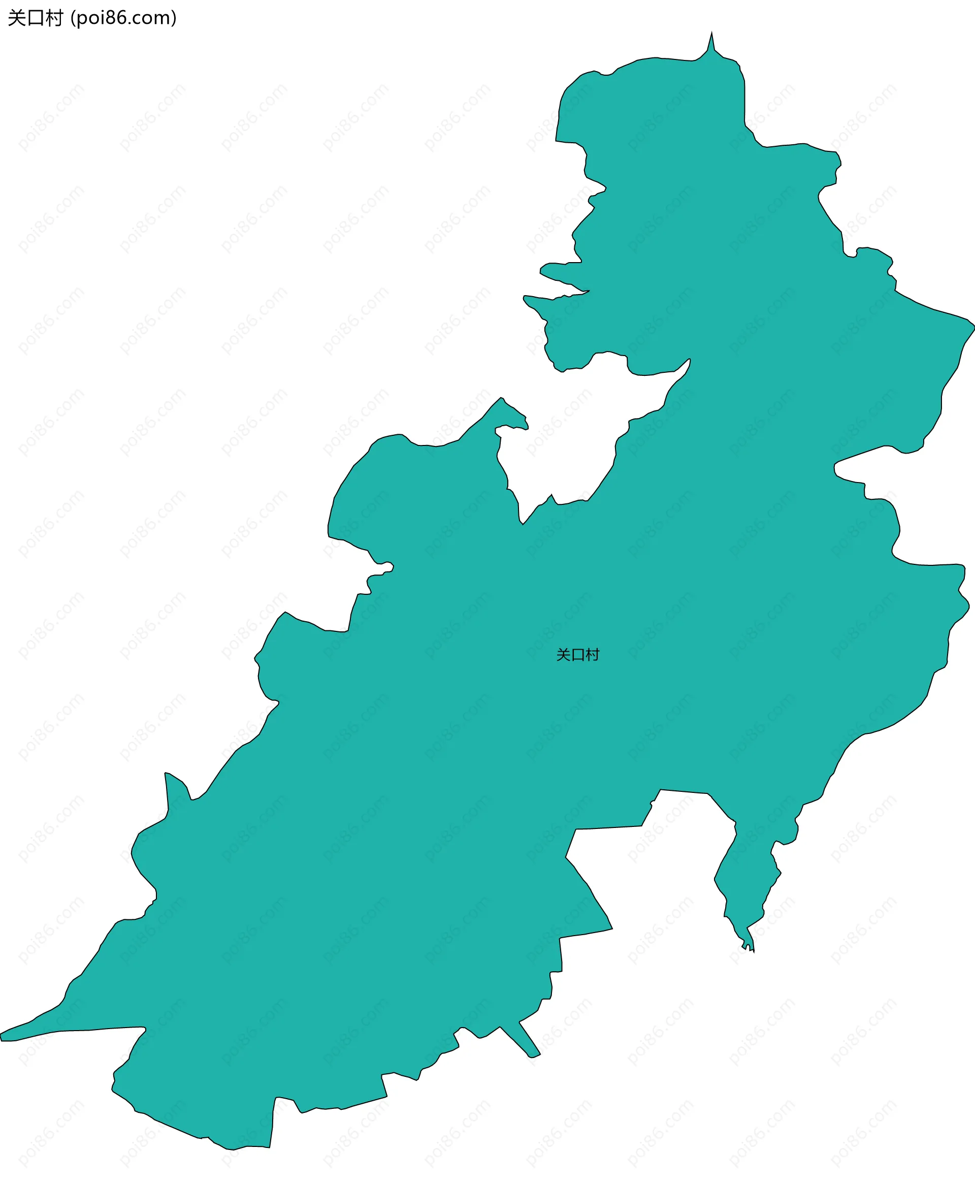 关口村边界地图