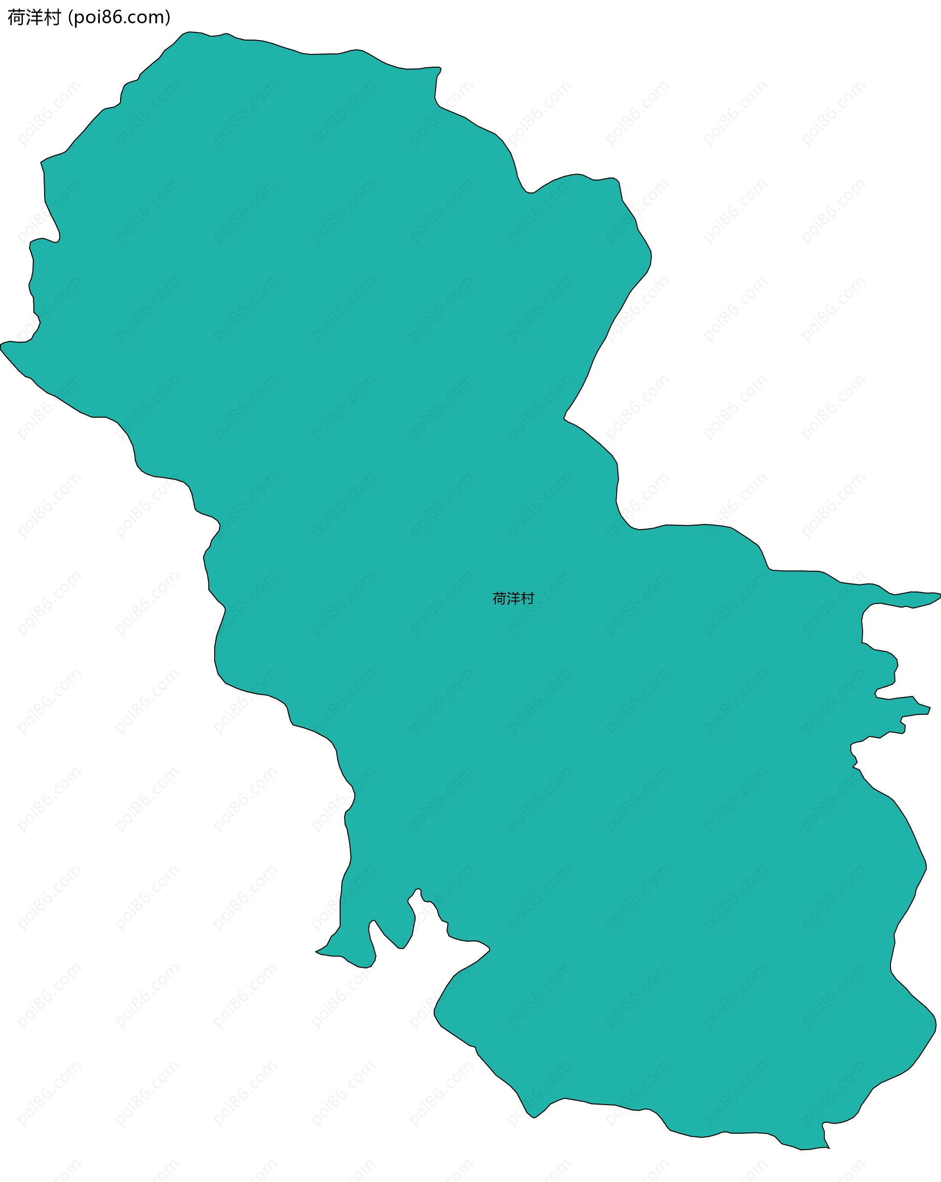 荷洋村边界地图