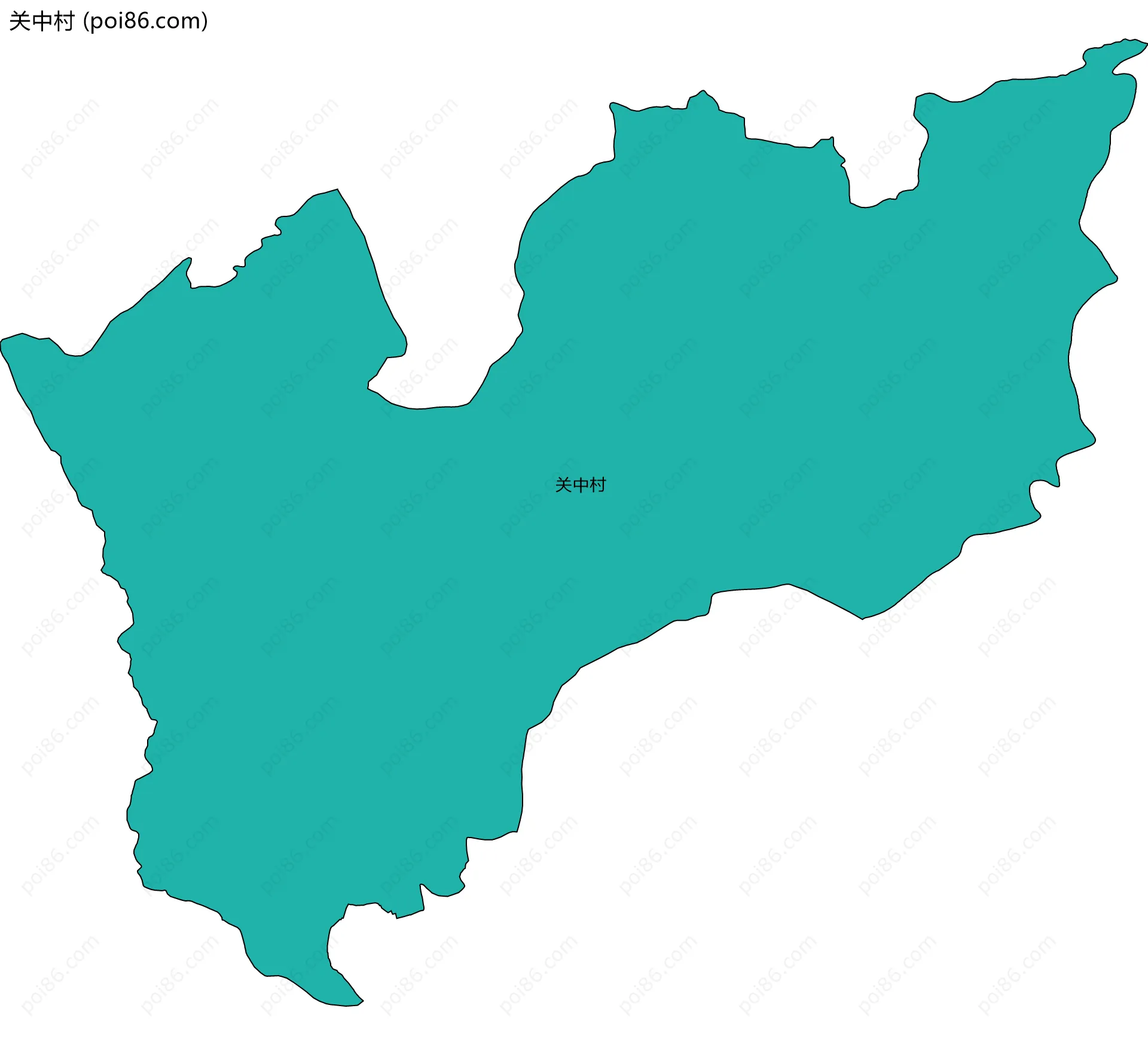关中村边界地图