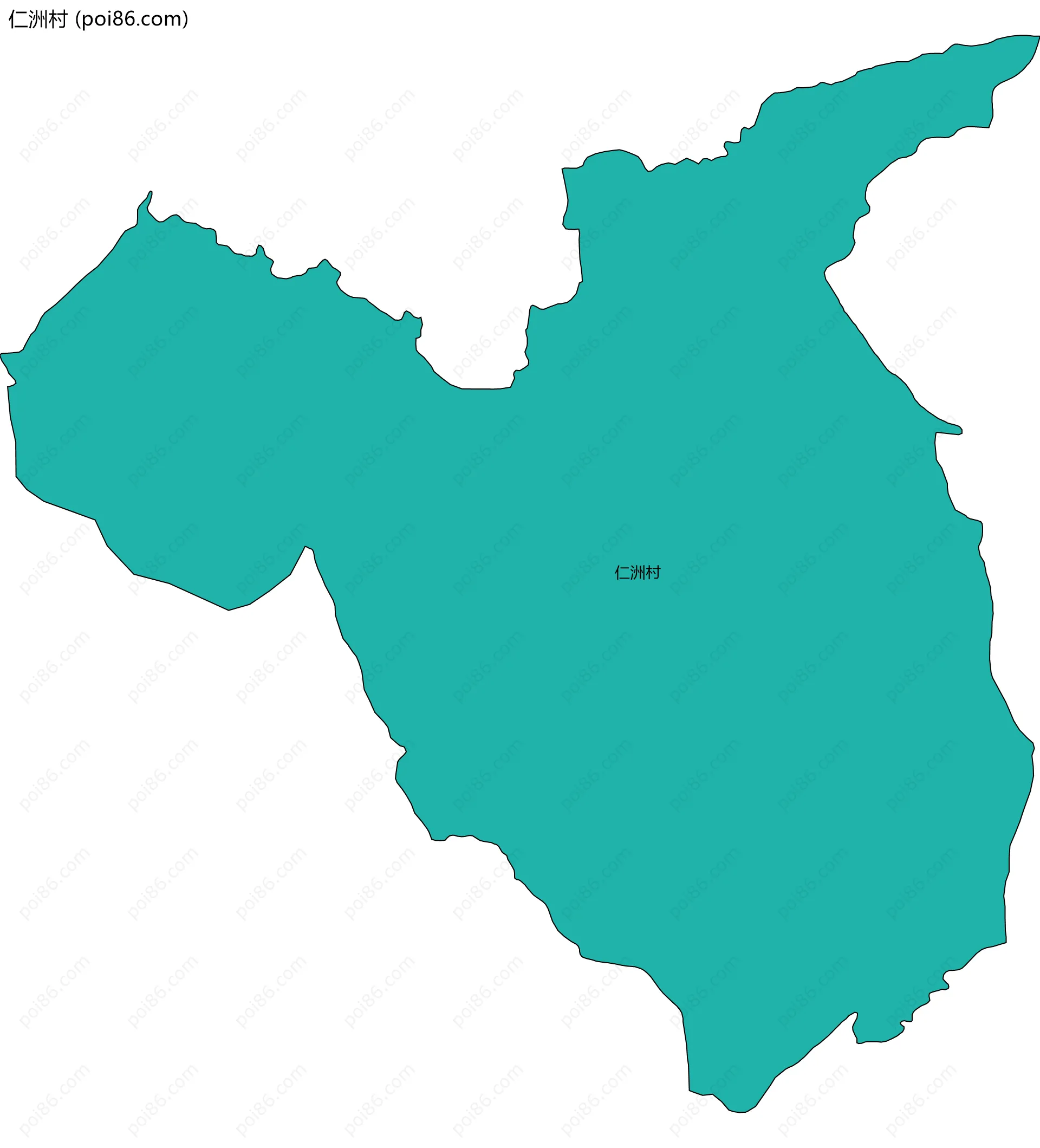 仁洲村边界地图