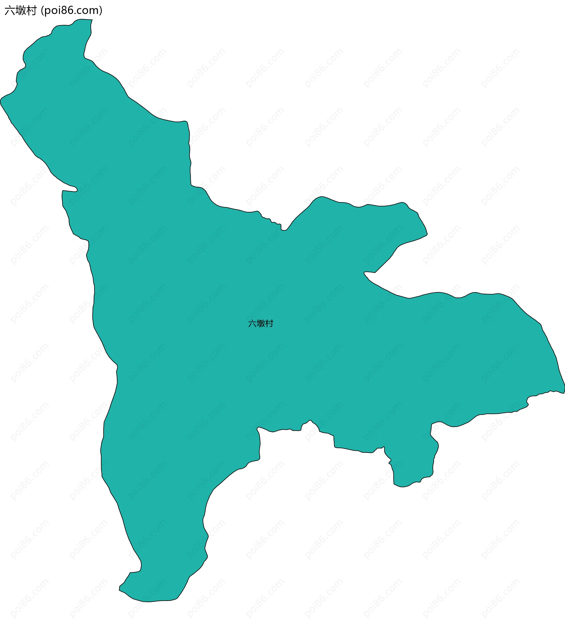 六墩村边界地图